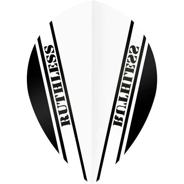 Ruthless - V100 Pro - Bílá - Hruškovitá - 100 Mikron - Letky Na Šípky - Direct Darts - 1