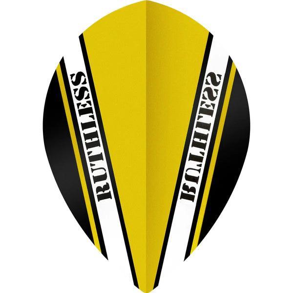 Ruthless - V100 Pro - Žlutá - Hruškovitá - 100 Mikron - Letky Na Šípky - Direct Darts - 1
