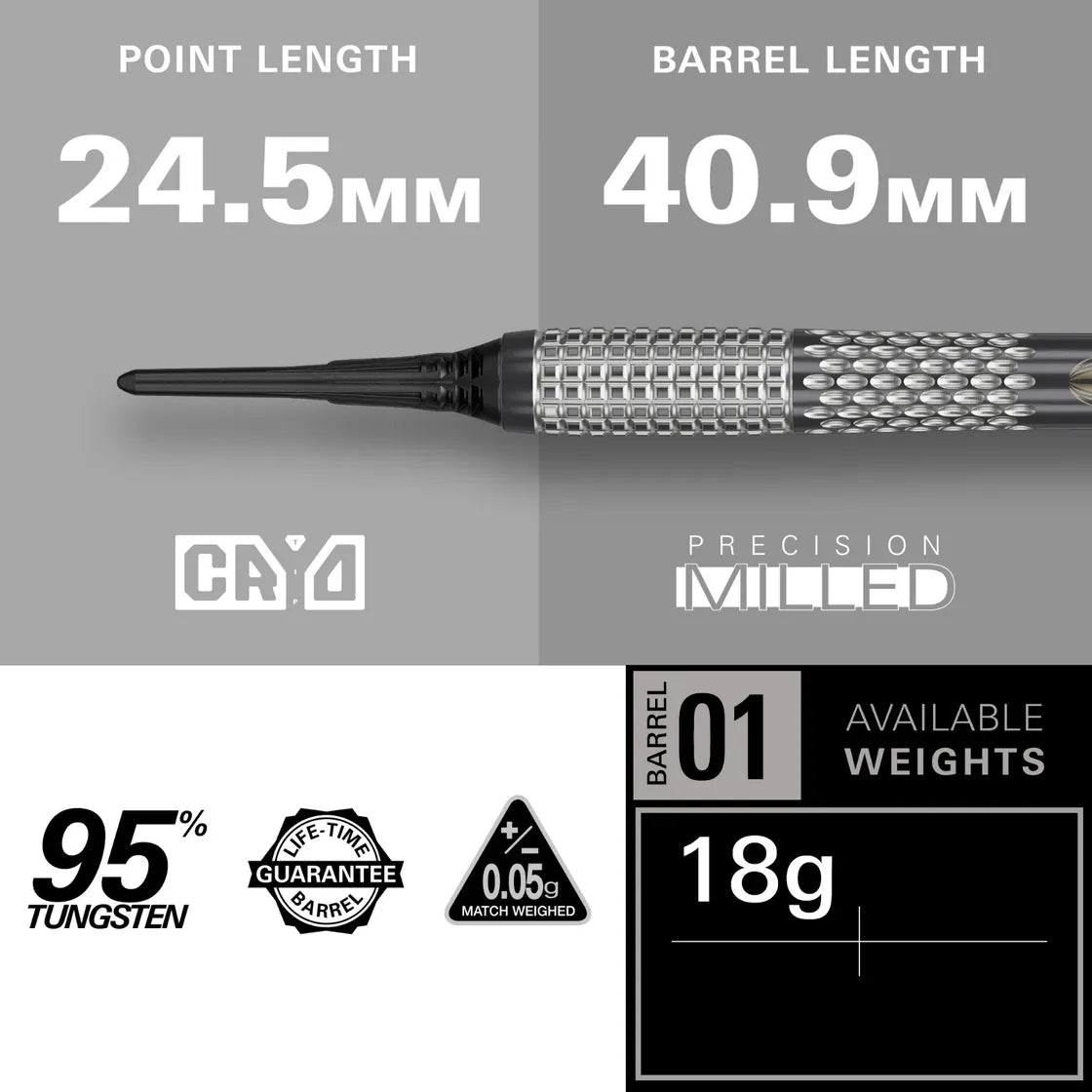 Target - Stephen Bunting G5 Void - 95% - Soft Šípky - Direct Darts - 3