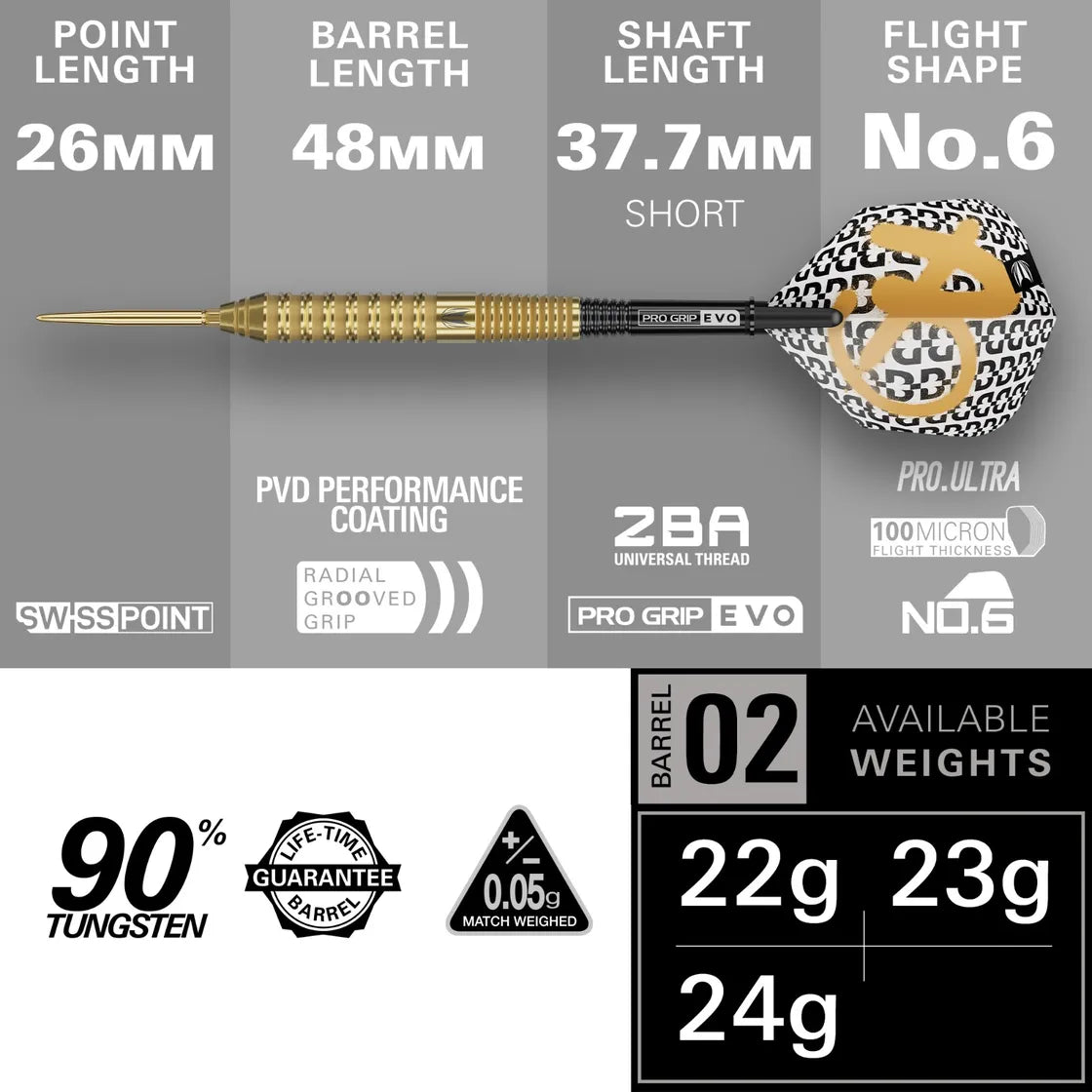 Target - Bolide Envy 02 - 90% - Steel Šípky - Direct Darts - 2