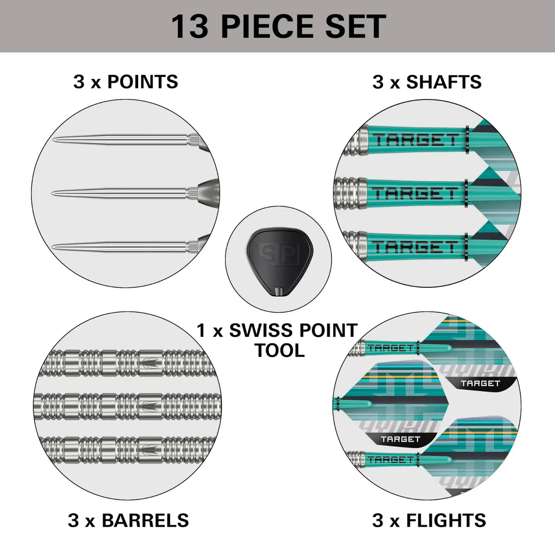 Target - Hydro 02 - 90% - Steel Šipky - Direct Darts - 3