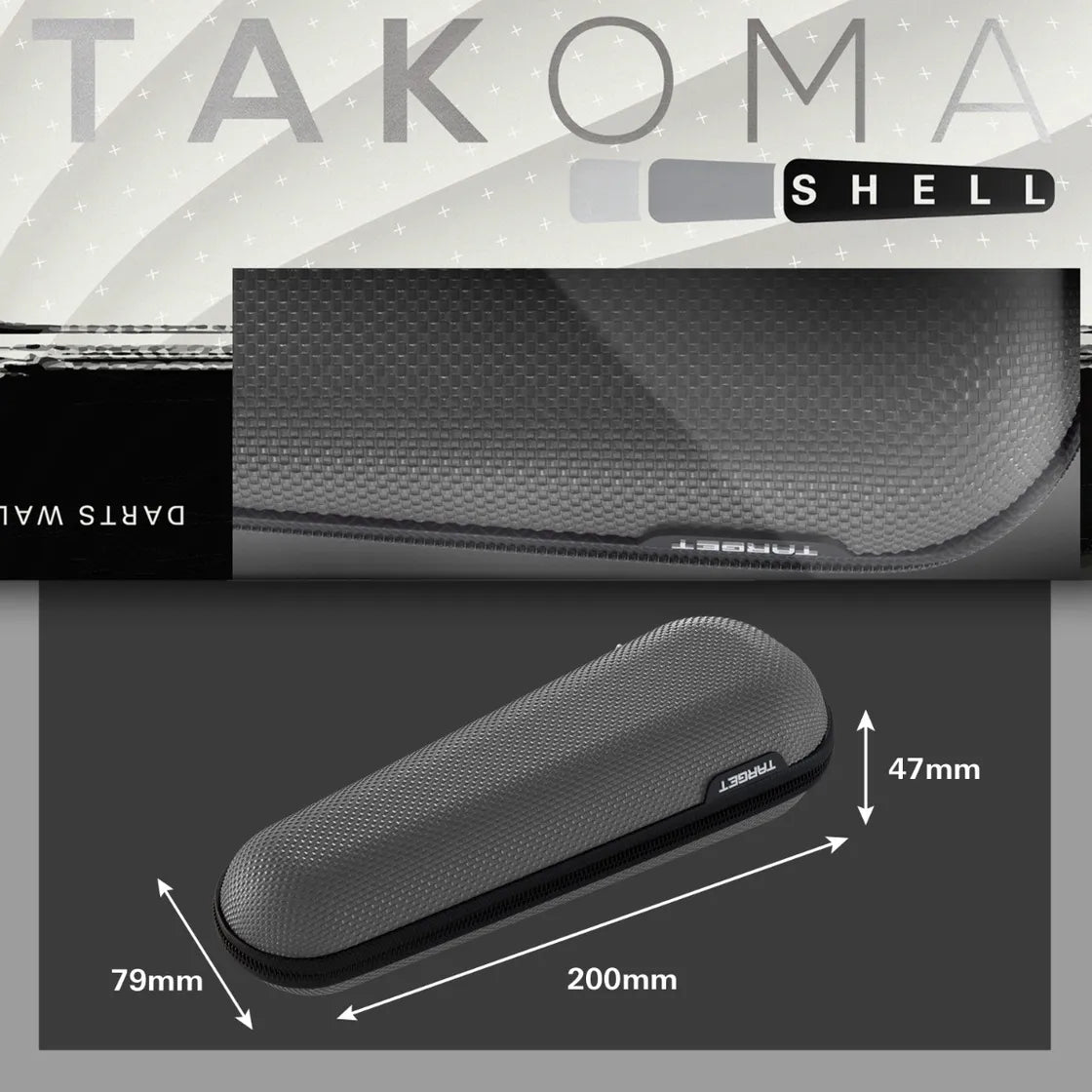 Target Japan - Takoma - Shell - Šedé - Puzdro Na Šípky - Direct Darts - 5