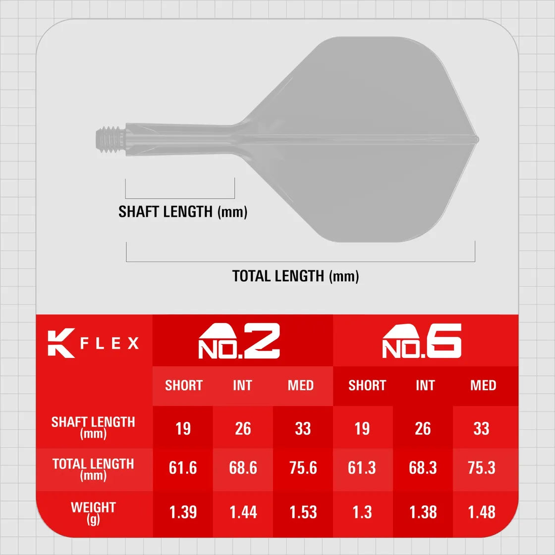 Target - K-Flex - Bolide - No2 - Jednodílný Násadky/Letky Na Šípky - Direct Darts - 4