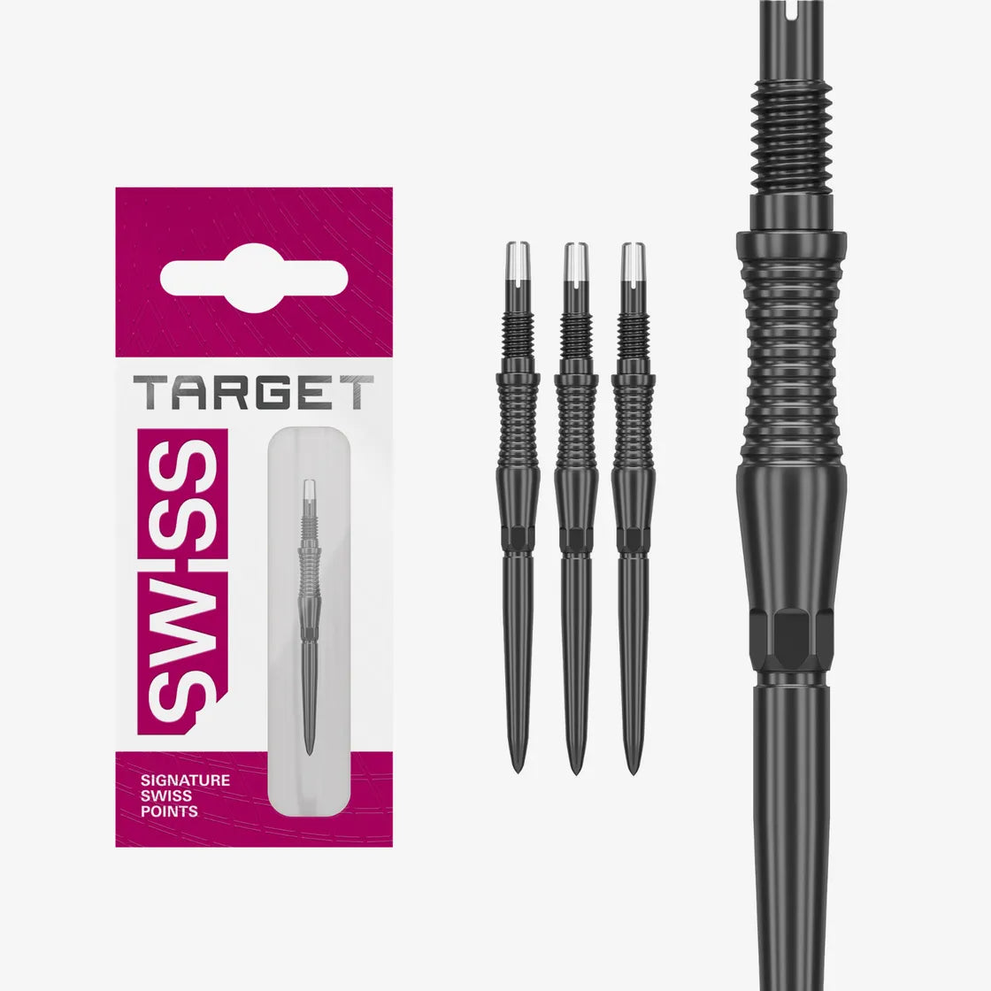 Target - Signature Swiss Point Rst - Černý - Hrot Na Šipky - Direct Darts - 1