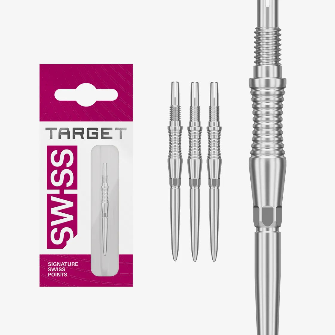 Target - Signature Swiss Point Rst - Stříbrný - Hrot Na Šipky - Direct Darts - 1