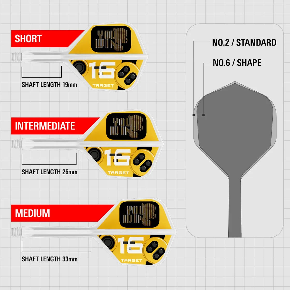 Target - K-Flex - You Win - No6 - Jednodílný Násadky/Letky Na Šípky - Direct Darts - 3