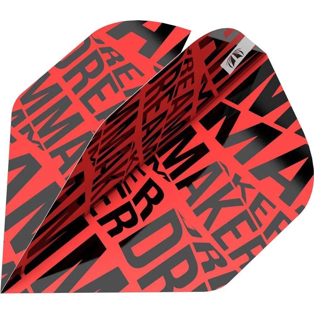 Target - Dimitri Van Den Bergh - Pro.Ultra - Červená - No2 - 100 Mikron - Letky Na Šípky - Direct Darts - 1