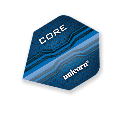 Unicorn - Core Plus Core Modrá - 75 Mikron - Letky Na Šípky - Direct Darts - 1