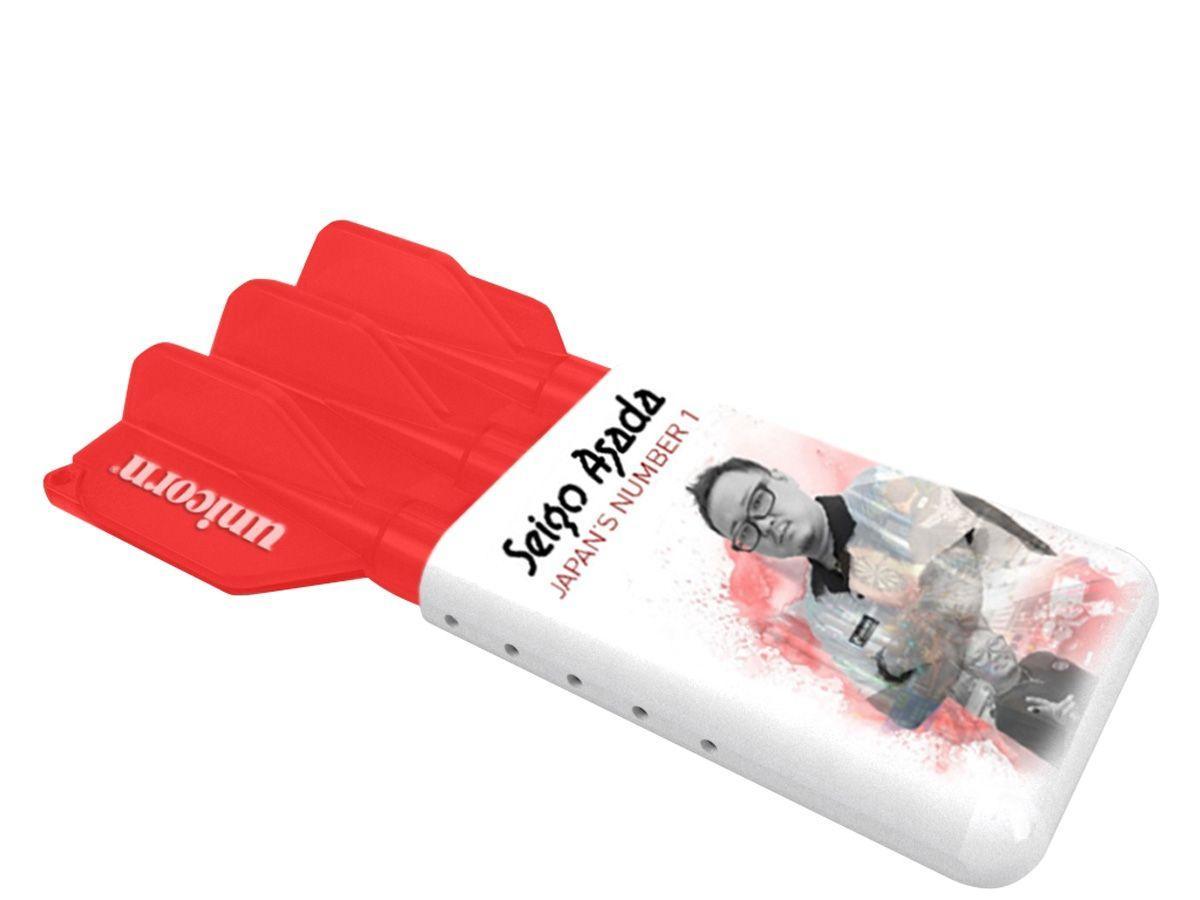 Unicorn - Seigo Asada - Plast 3Up - Red/Wht - Puzdro Na Šípky - Direct Darts - 1