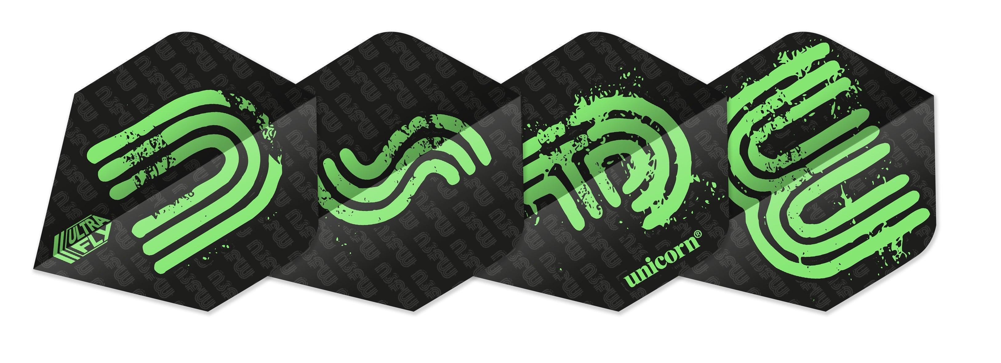 Unicorn - Ultrafly Plus Nsfw Zelená - 100 Mikron - Letky Na Šípky - Direct Darts - 1