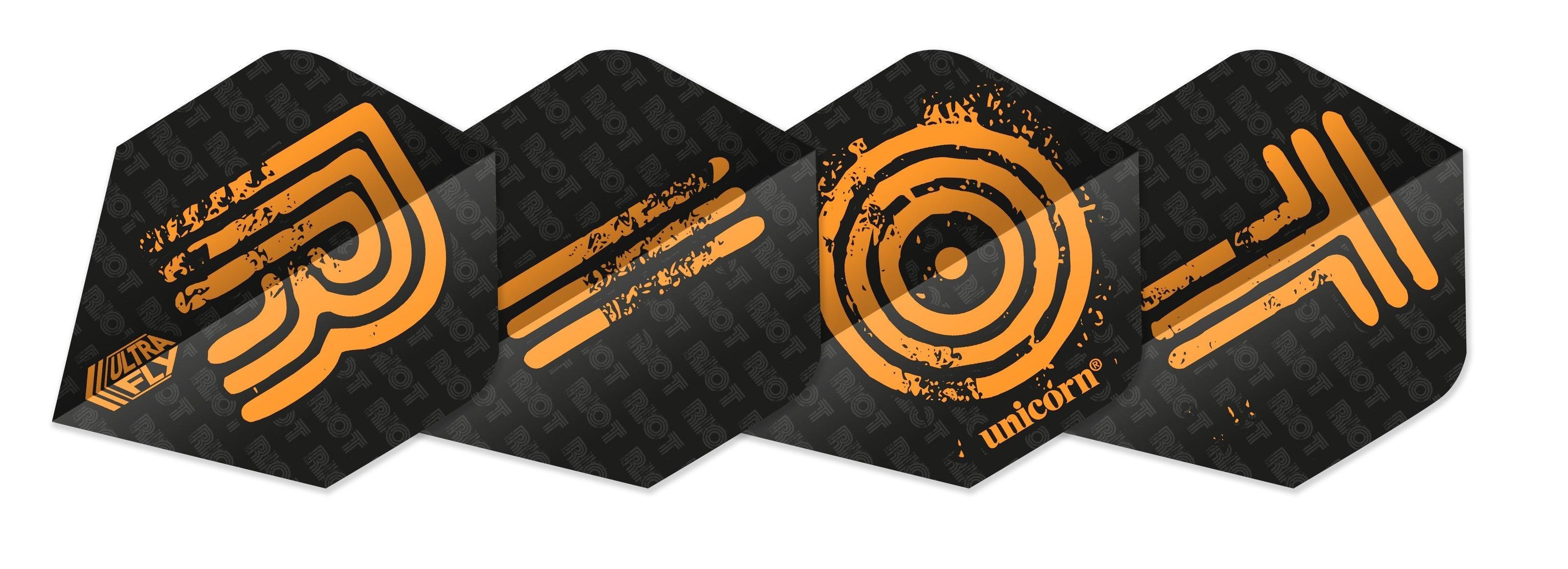 Unicorn - Ultrafly Plus Riot Oranžová - 100 Mikron - Letky Na Šípky - Direct Darts - 1
