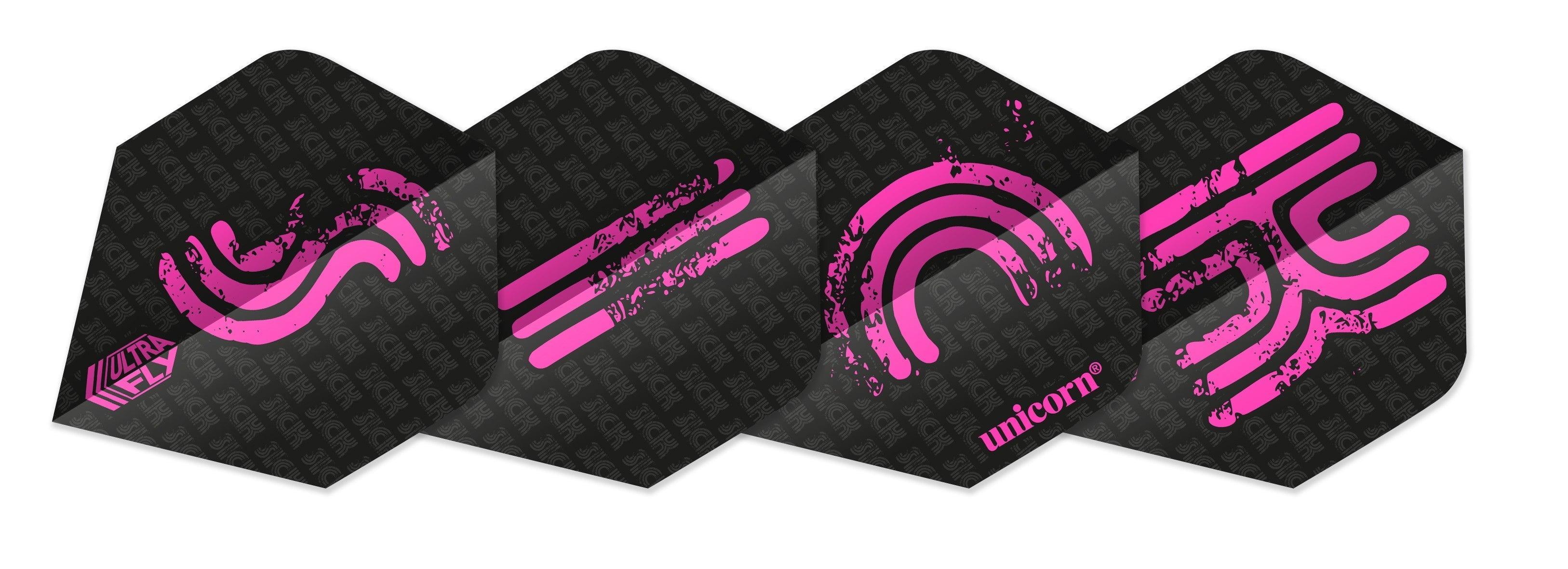 Unicorn - Ultrafly Plus Sick Neónová Růžová - 100 Mikron - Letky Na Šípky - Direct Darts - 1