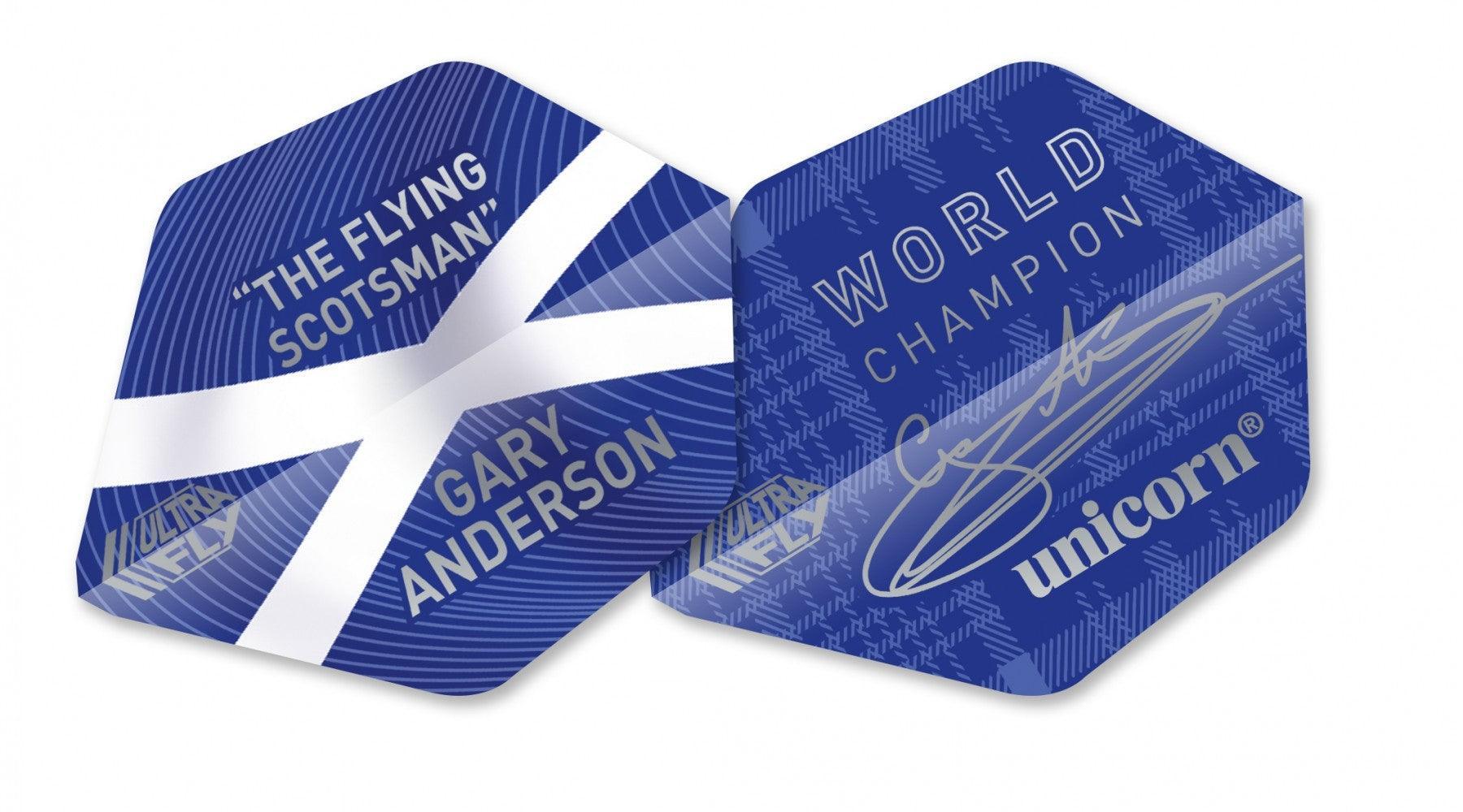 Unicorn - Ultrafly W/C G.Anderson Modrá - 75 Mikron - Letky Na Šípky - Direct Darts - 1