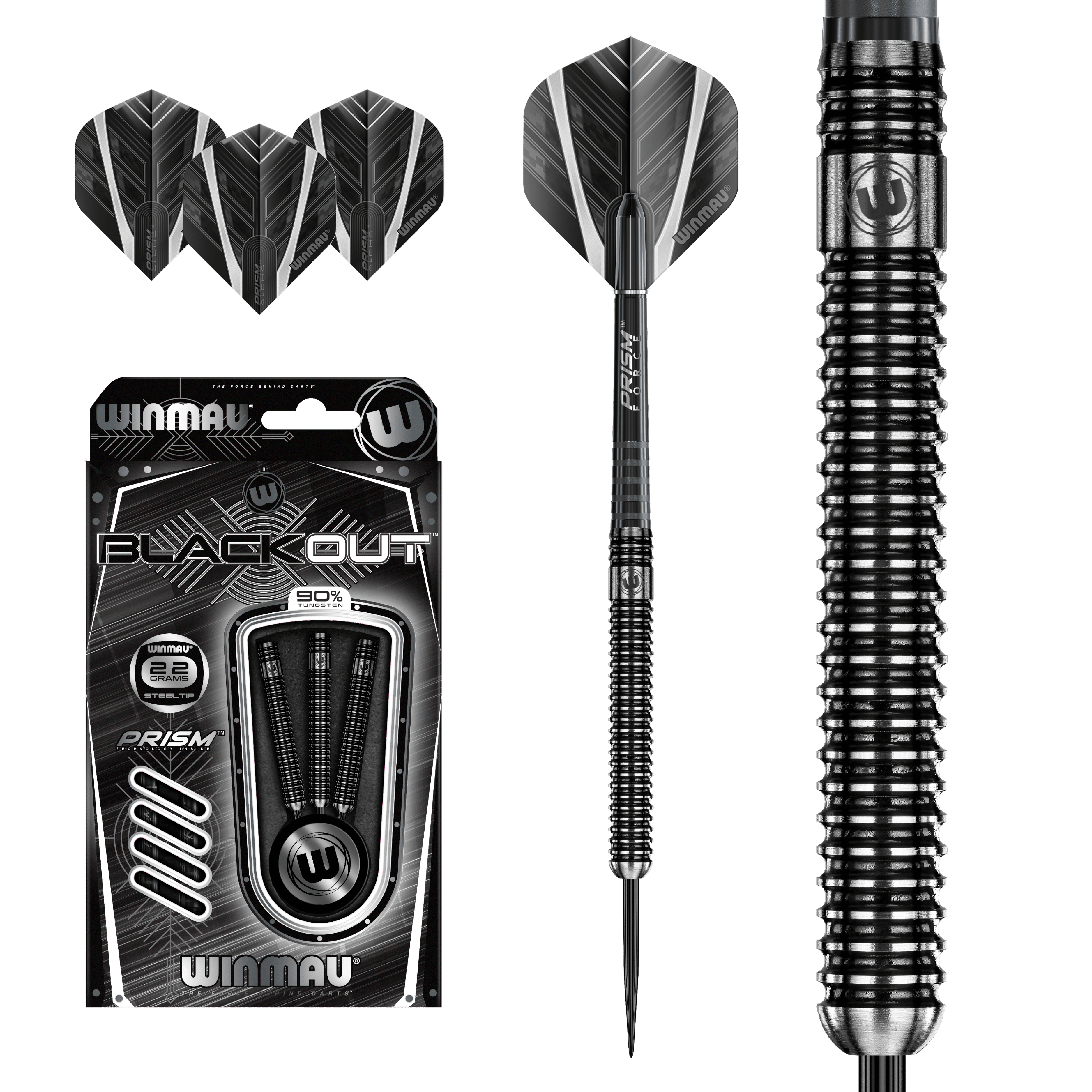 Winmau - Blackout 90% - Steel Šípky - Direct Darts - 2