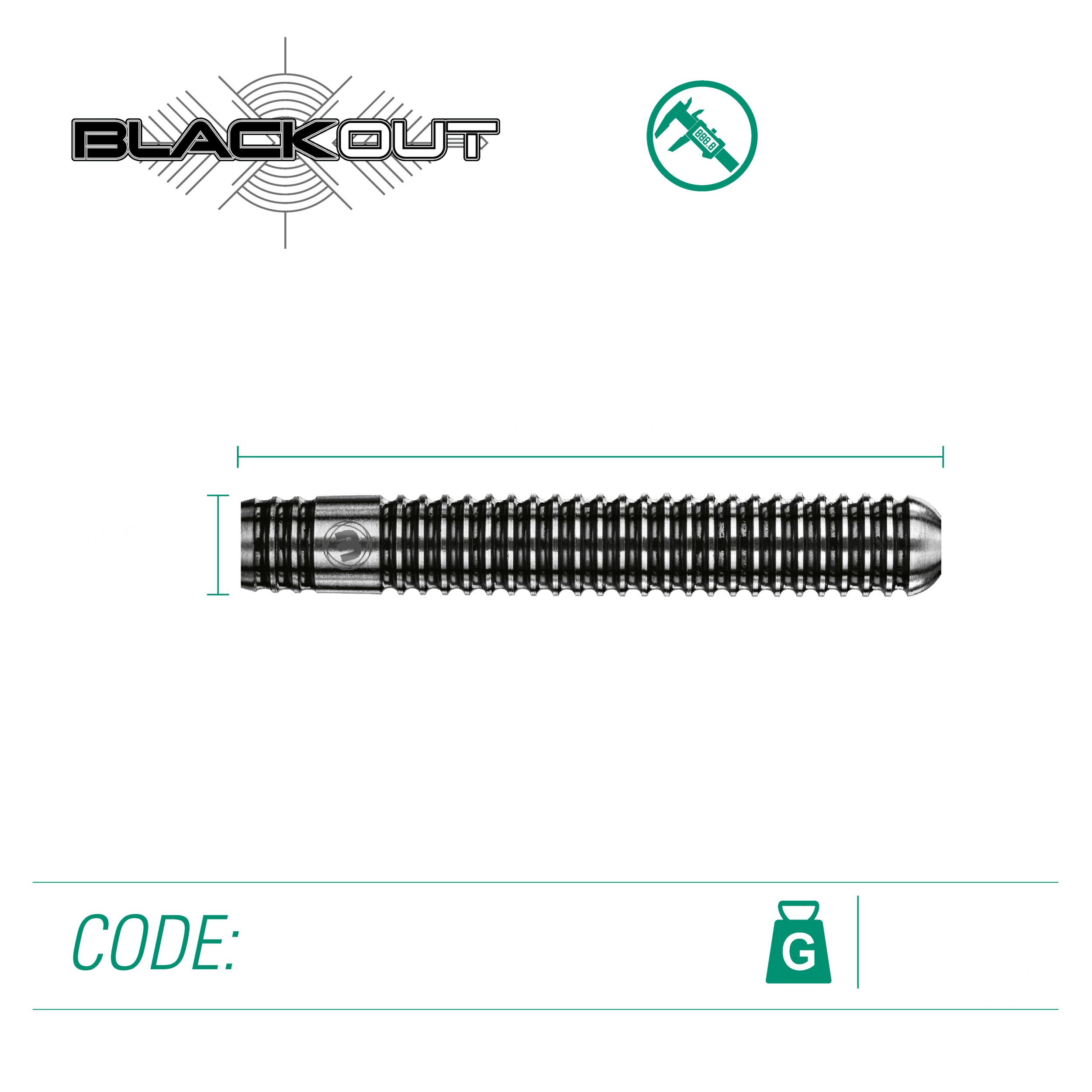Winmau - Blackout 90% - Steel Šípky - Direct Darts - 4
