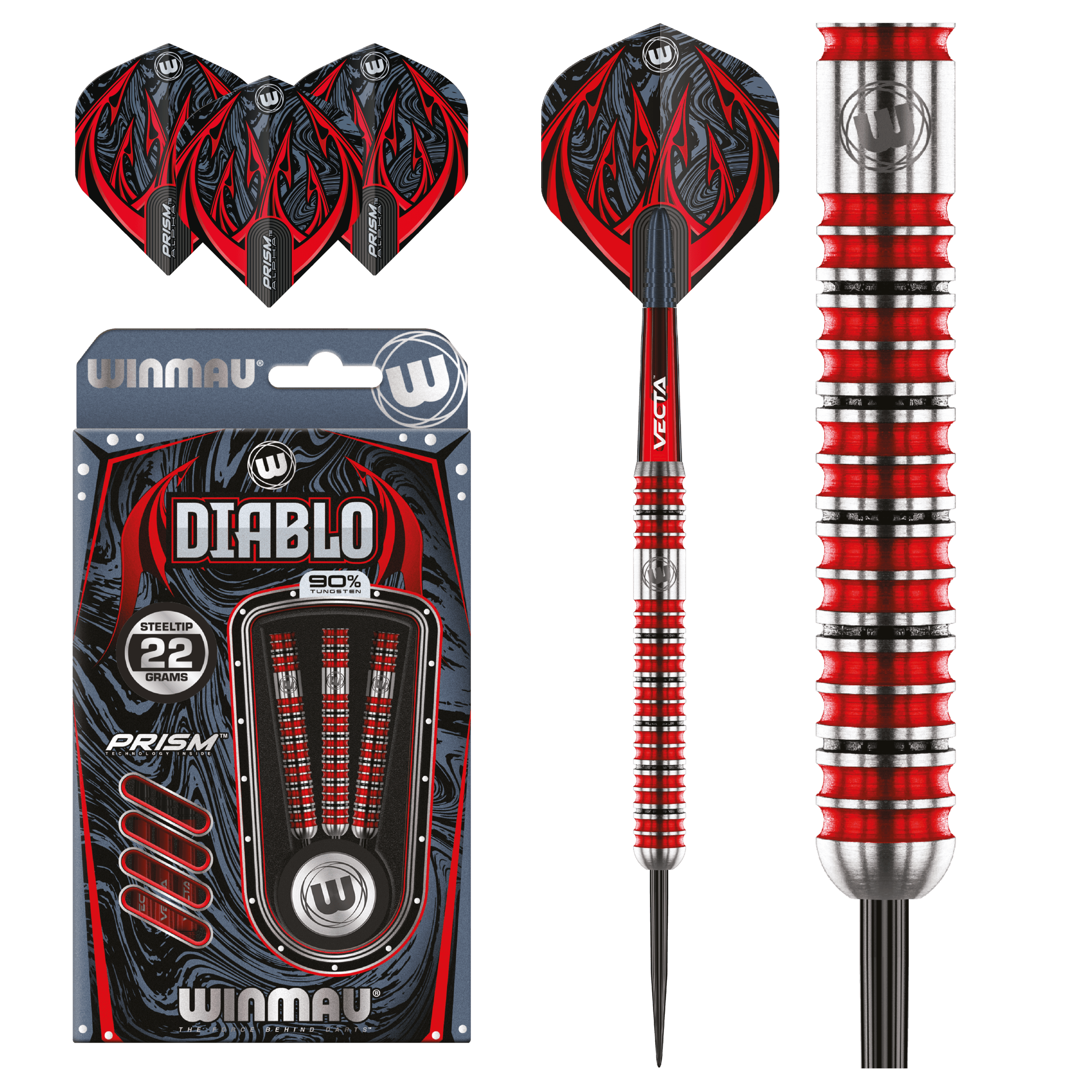Winmau - Diablo 90% V2 - Steel Šípky - Direct Darts - 2