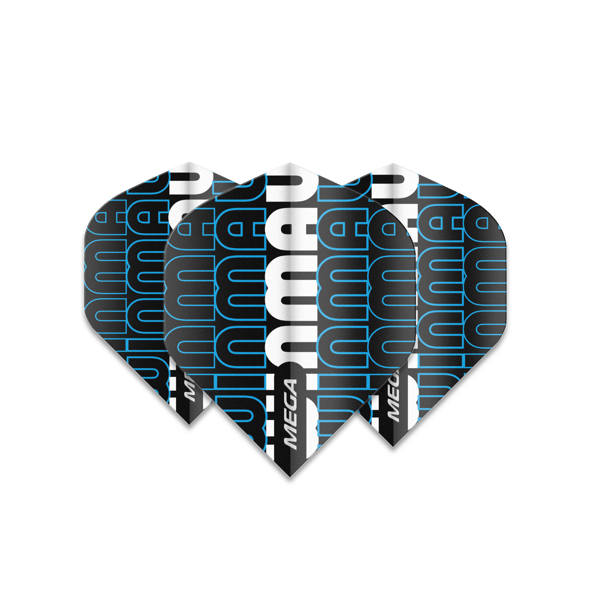 Winmau - Mega Standard Černá & Modrá - 75 Mikron - Letky Na Šípky - Direct Darts - 1