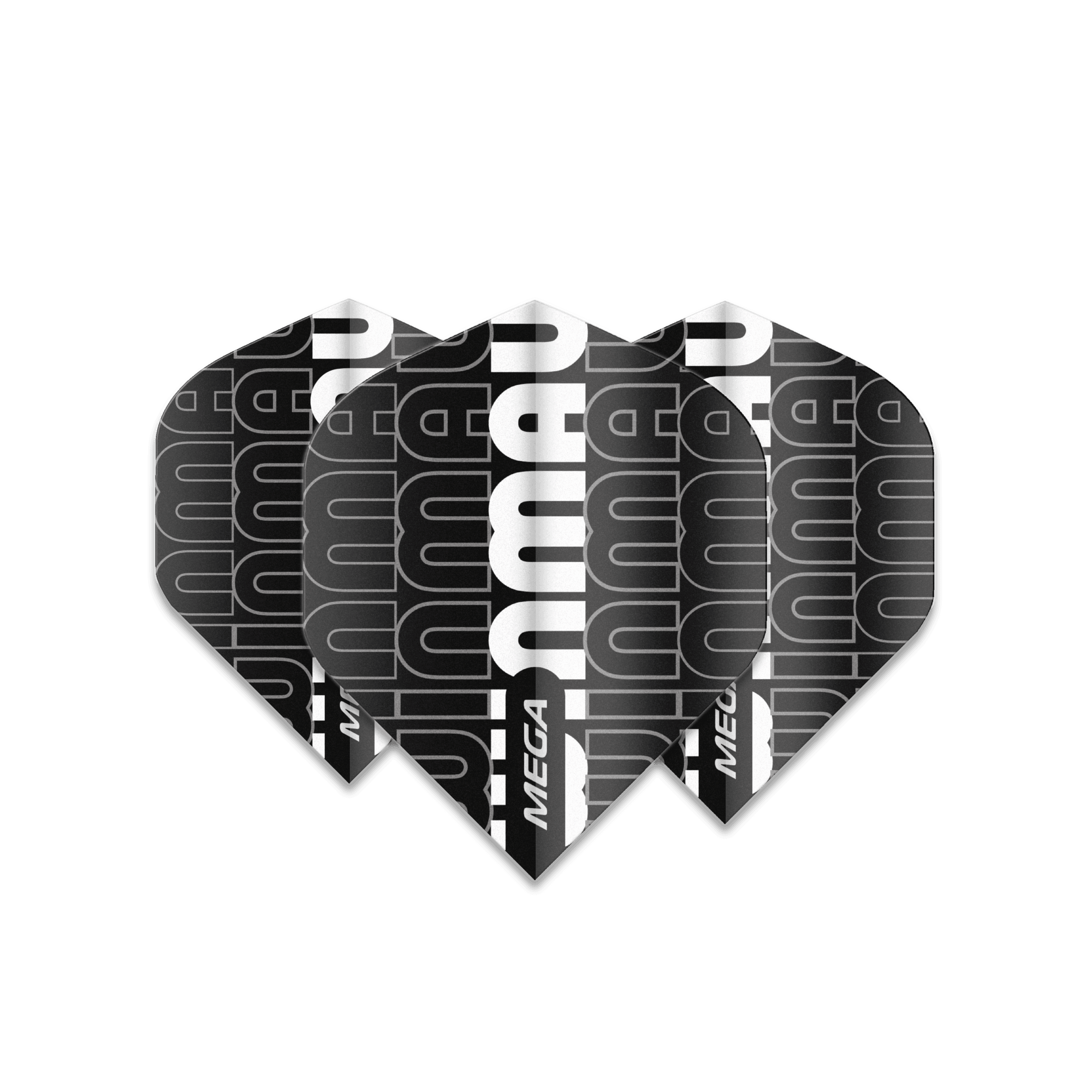 Winmau - Mega Standard Černá & Šedá - 75 Mikron - Letky Na Šípky - Direct Darts - 1