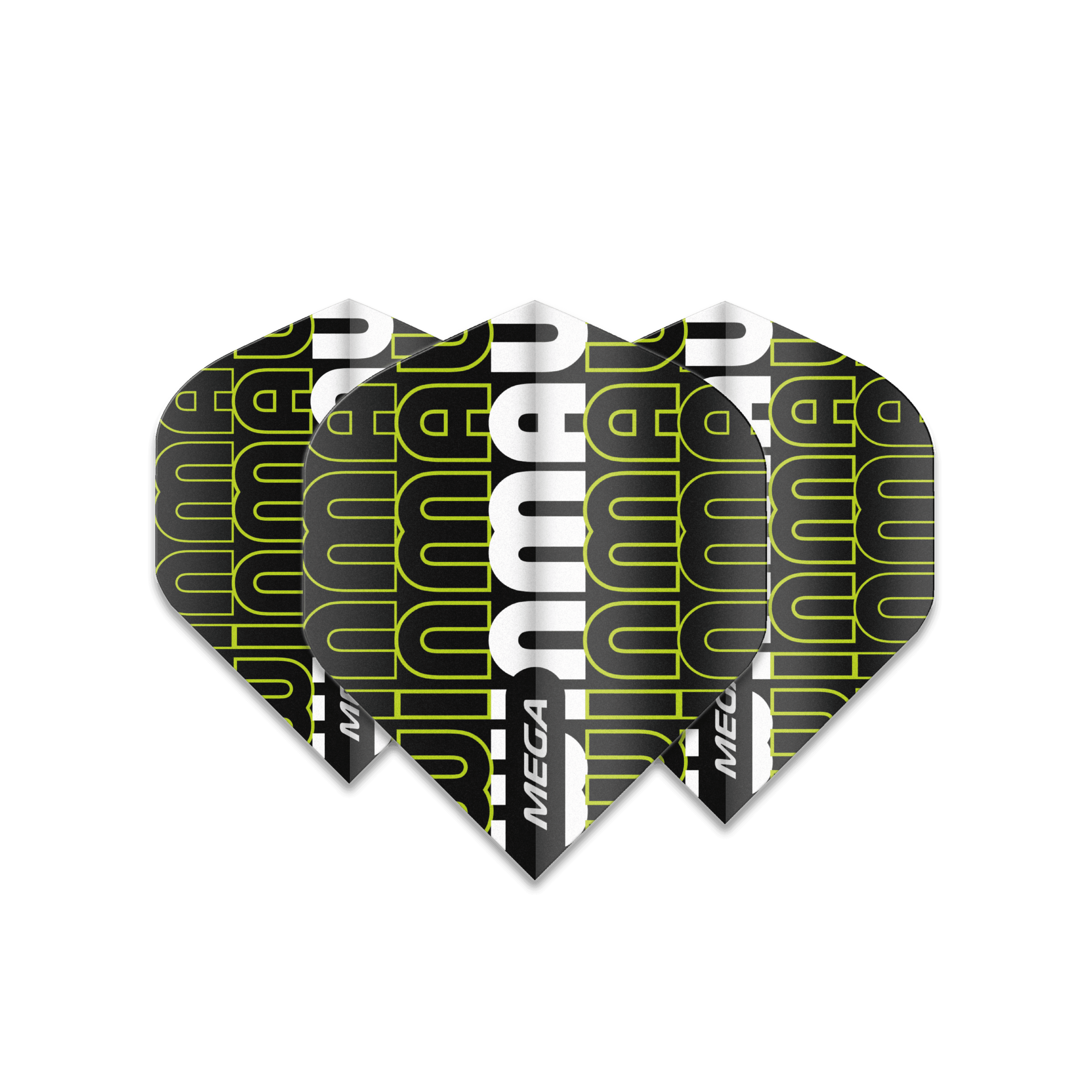 Winmau - Mega Standard Černá & Zelená - 75 Mikron - Letky Na Šípky - Direct Darts - 1