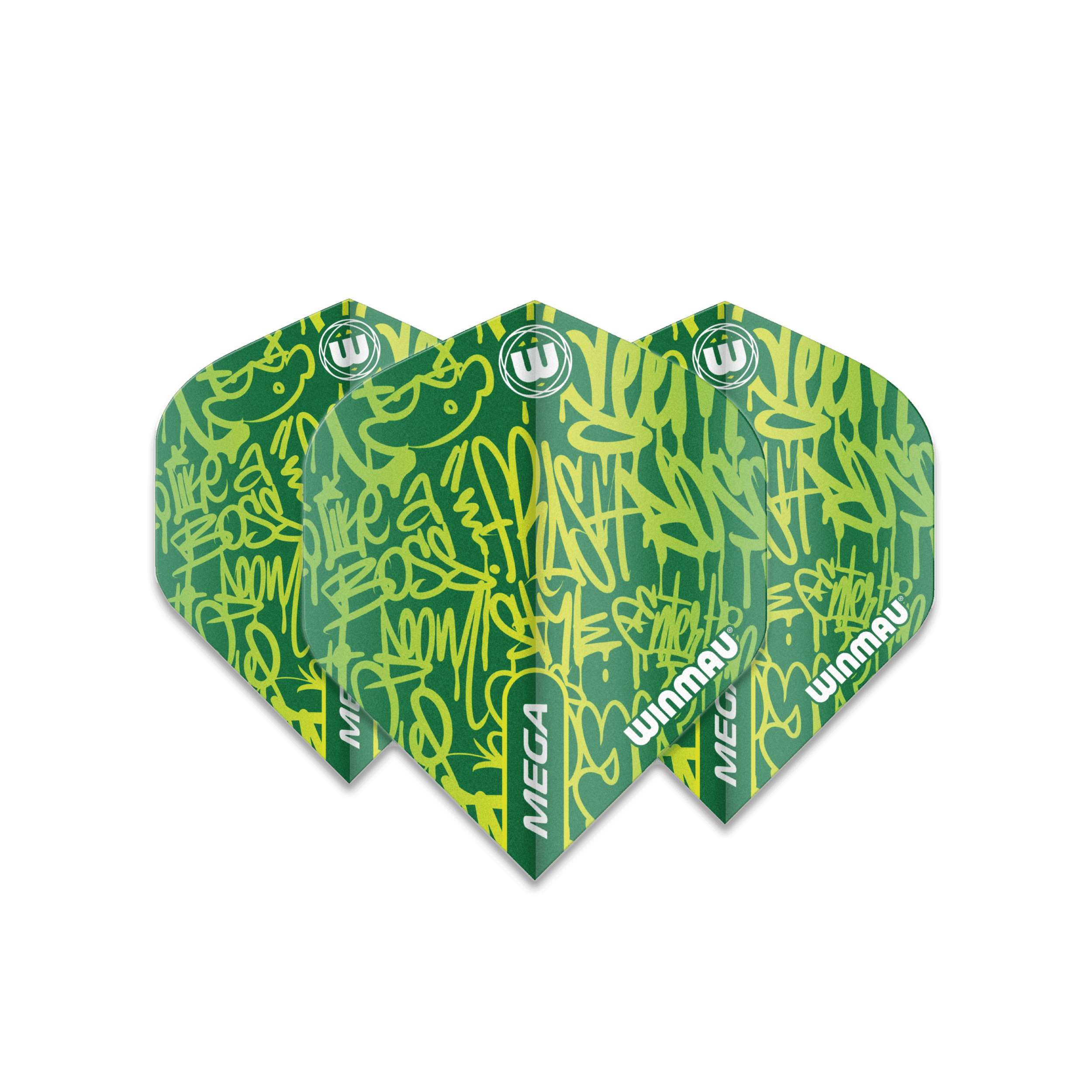 Winmau - Mega Standard Zelená - 75 Micron - Letky Na Šípky - Direct Darts - 1