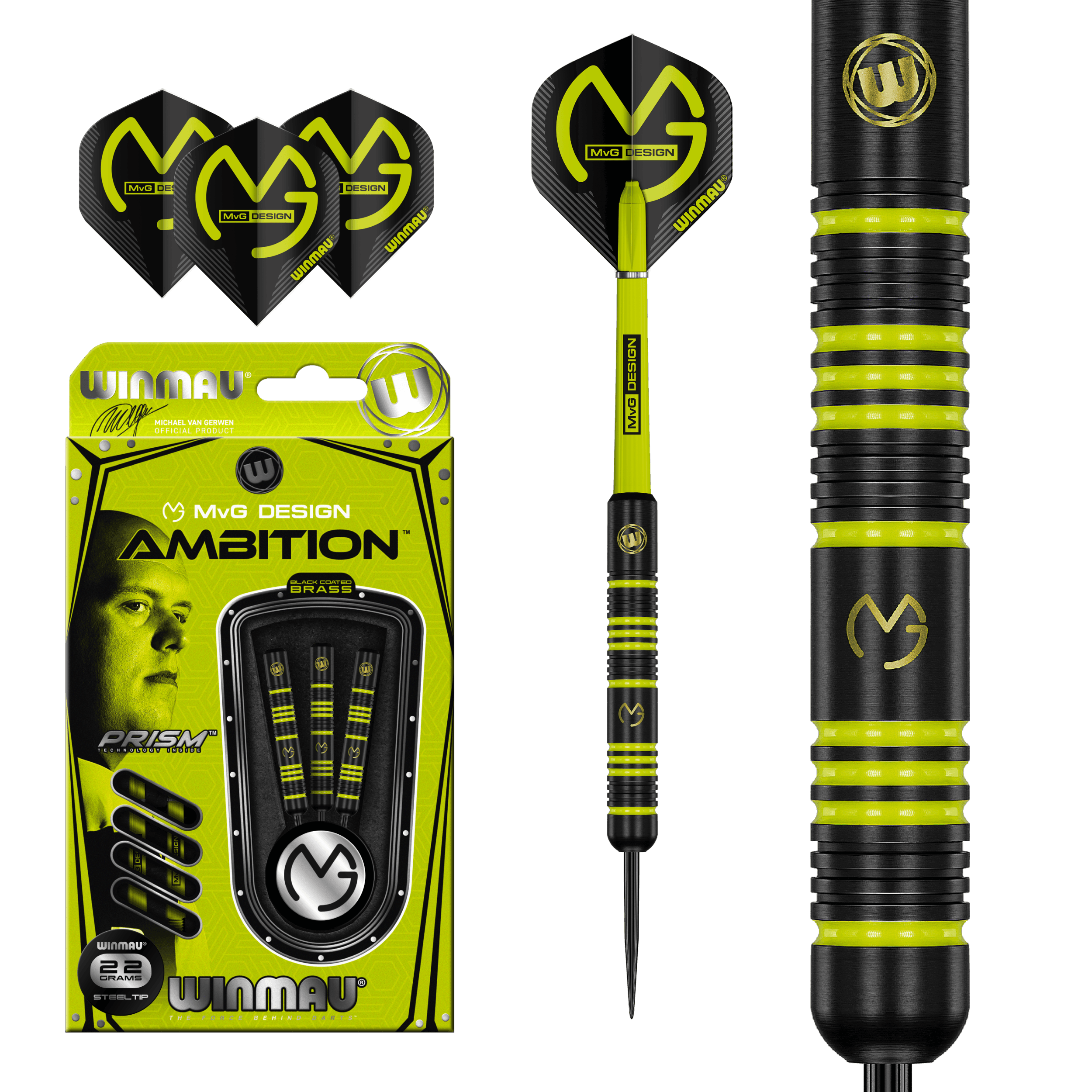Winmau - Mvg Ambition - Brass - Steel Šípky - Direct Darts - 2