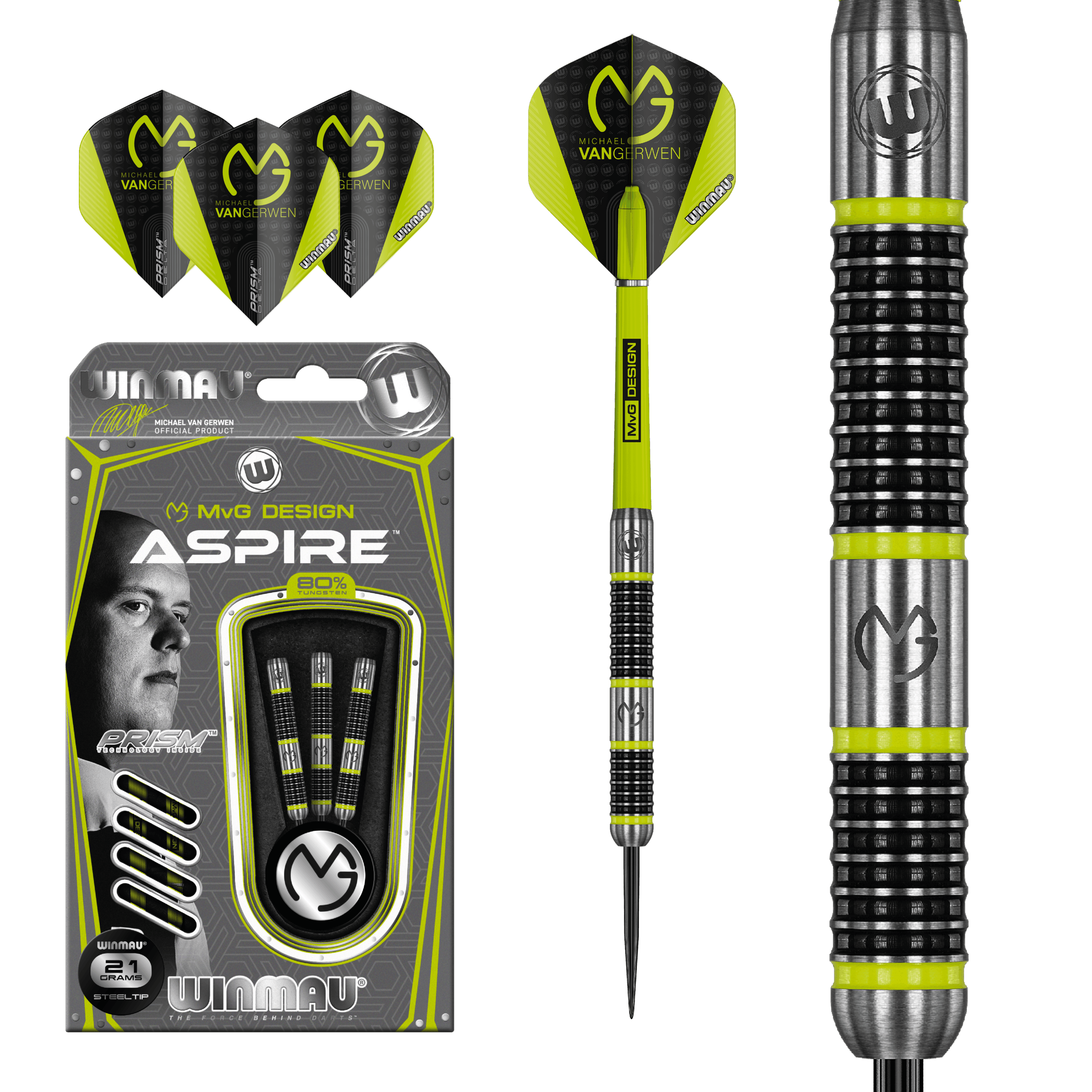 Winmau - Mvg Aspire 80% - Steel Šípky - Direct Darts - 2