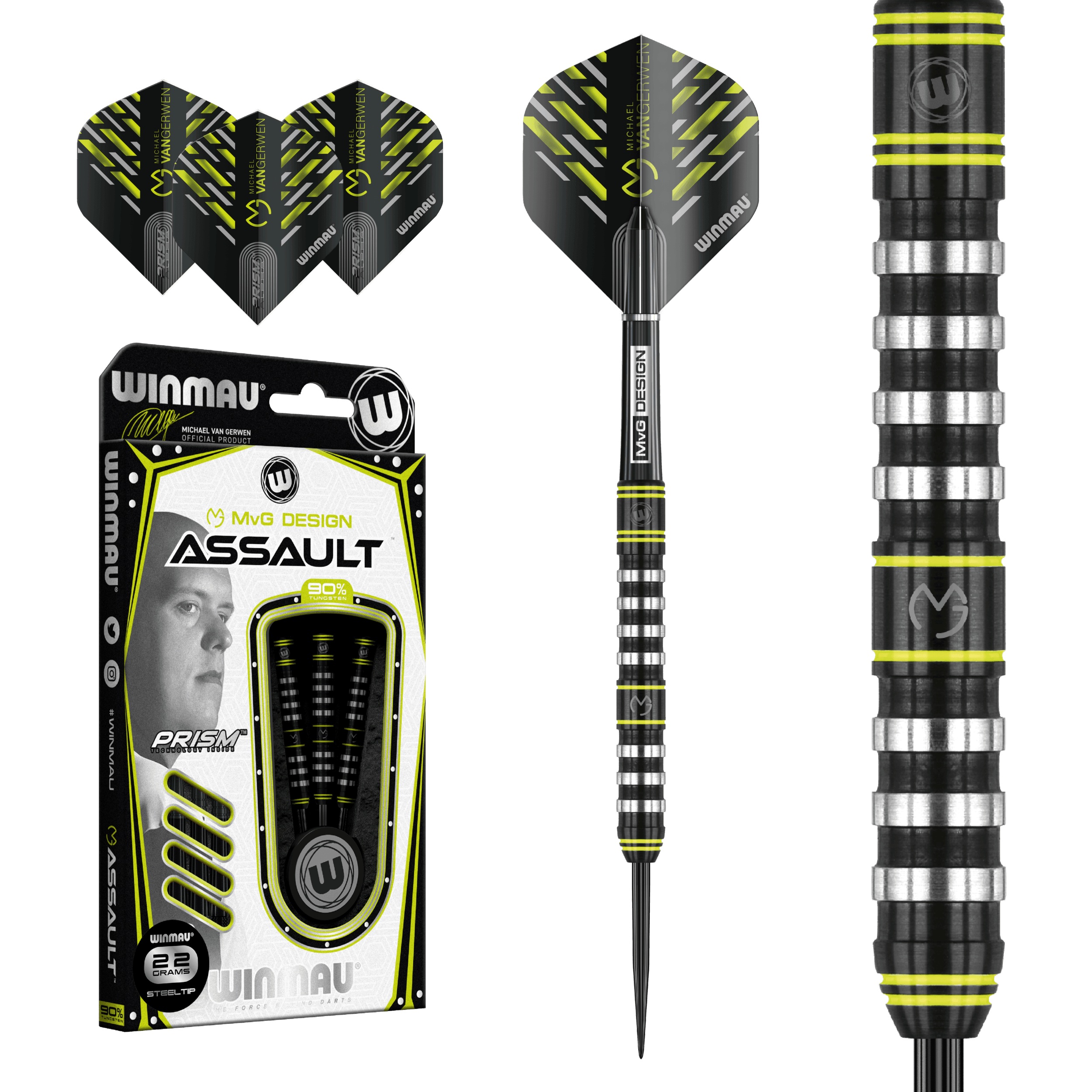 Winmau - Mvg Assault 90% - Steel Šípky - Direct Darts - 2