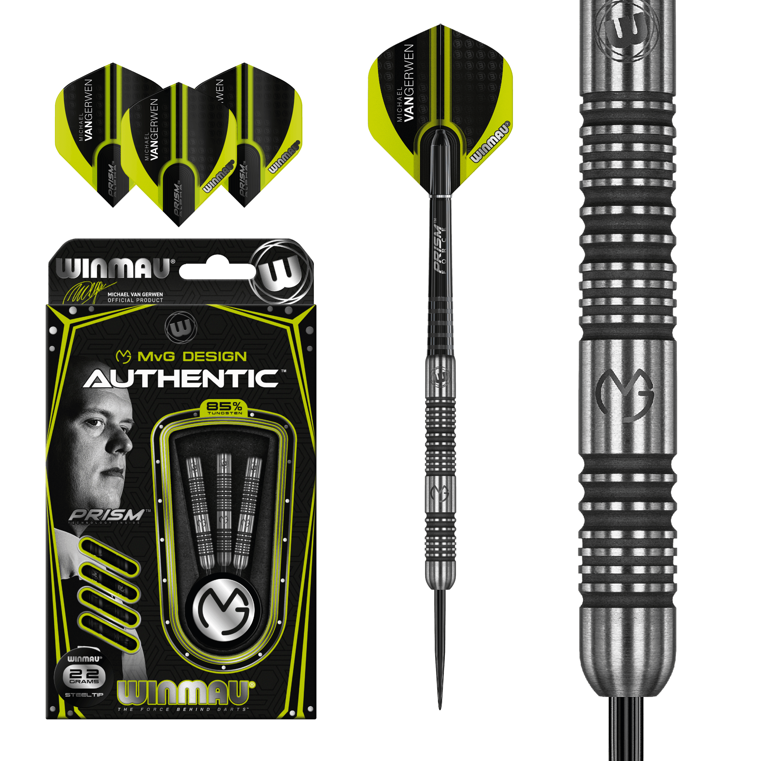 Winmau - Mvg Authentic 85% - Steel Šípky - Direct Darts - 2