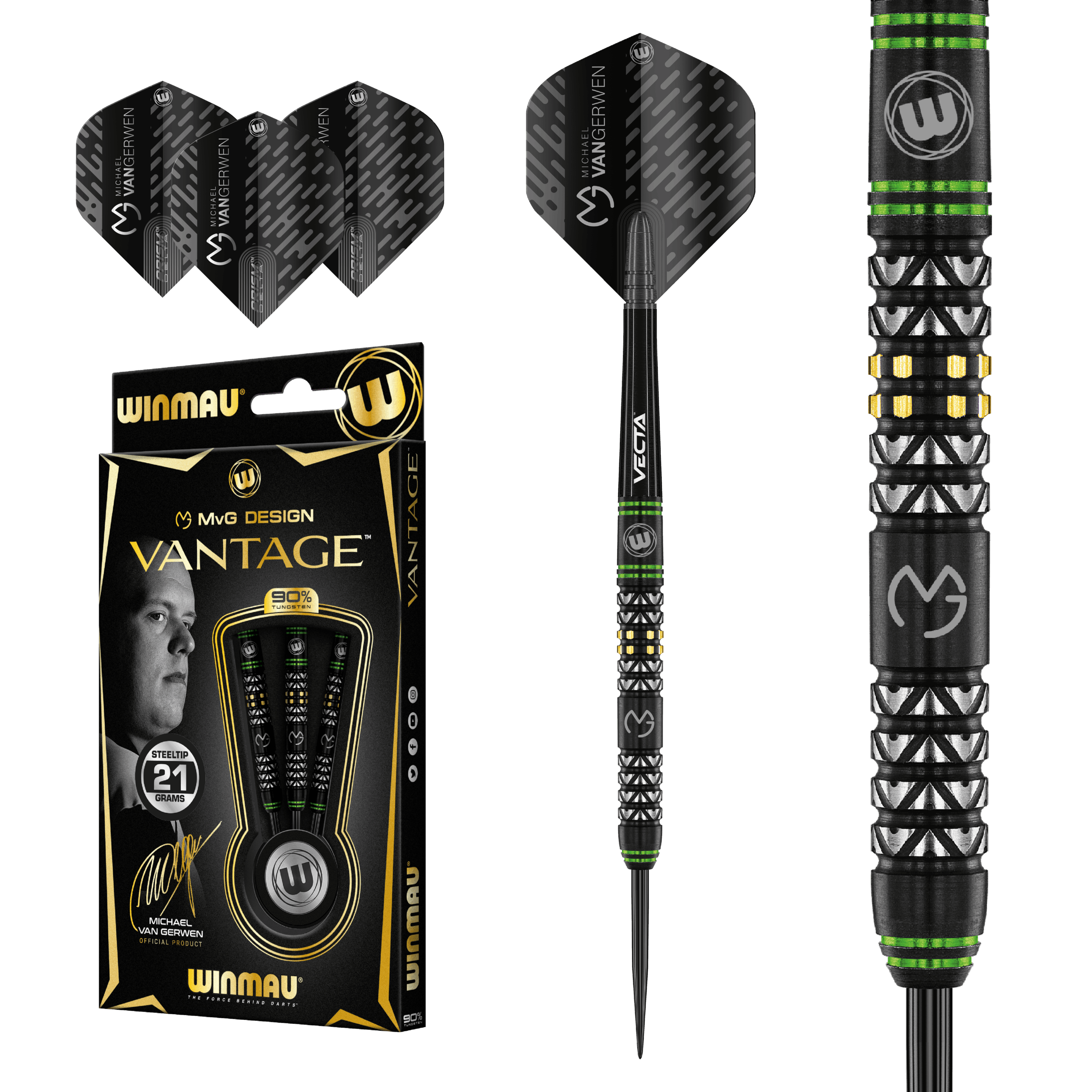 Winmau - Mvg Vantage 90% - Steel Šípky - Direct Darts - 2