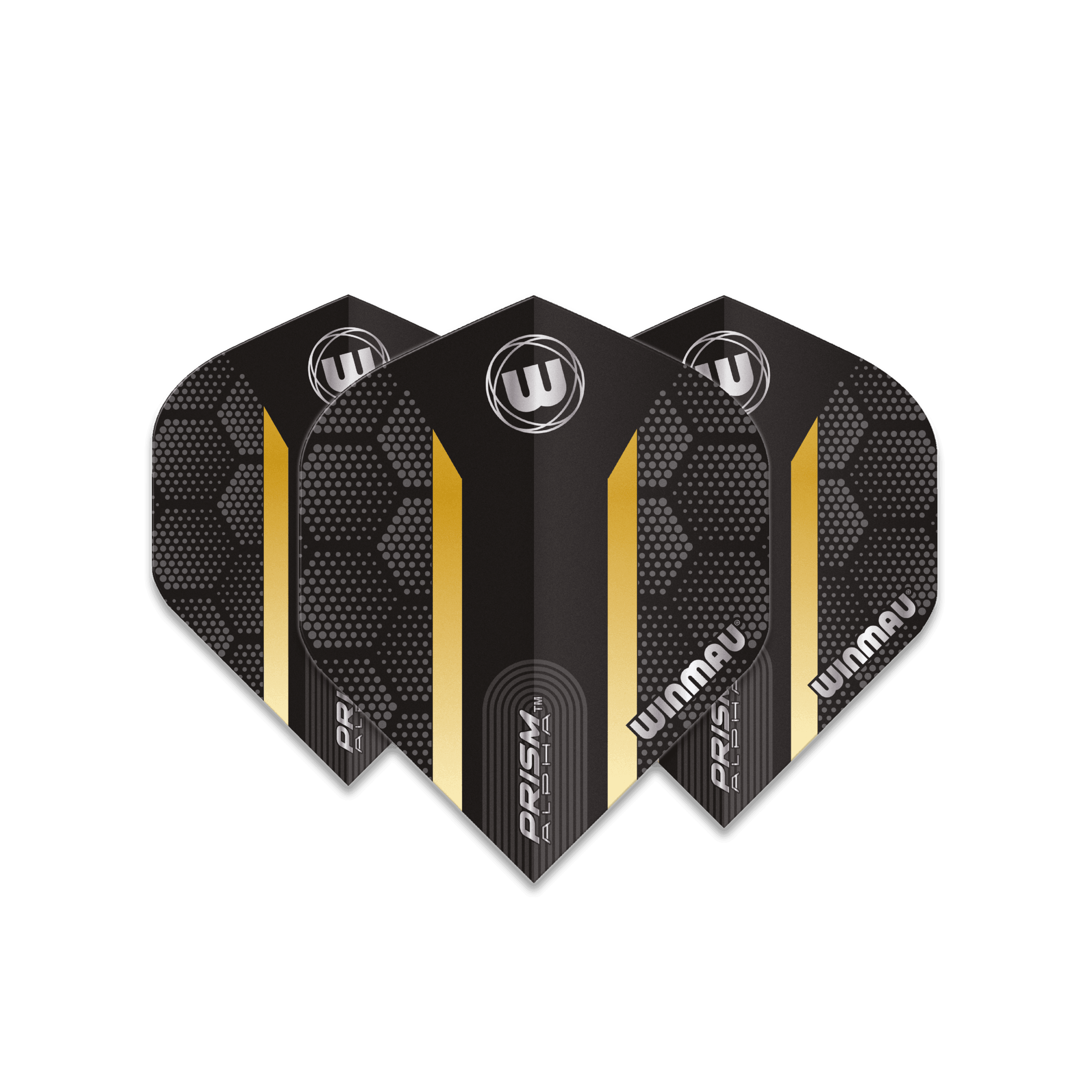 Winmau - Prism Alpha Černá & Gold Hexagon - 100 Mikron - Letky Na Šípky - Direct Darts - 1