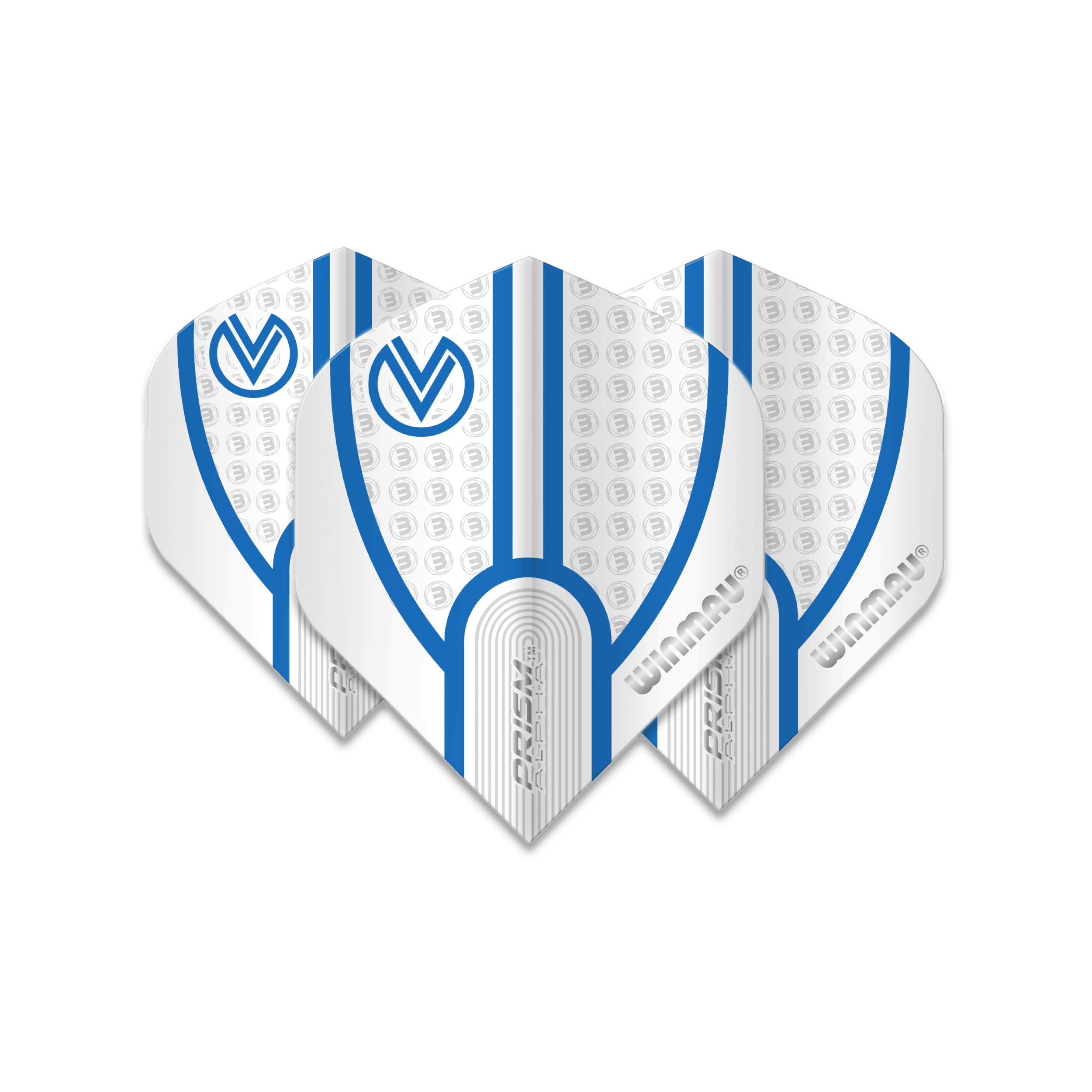 Winmau - Prism Alpha Vincent Bílá & Modrá Standard - 100 Mikron - Letky Na Šípky - Direct Darts - 1