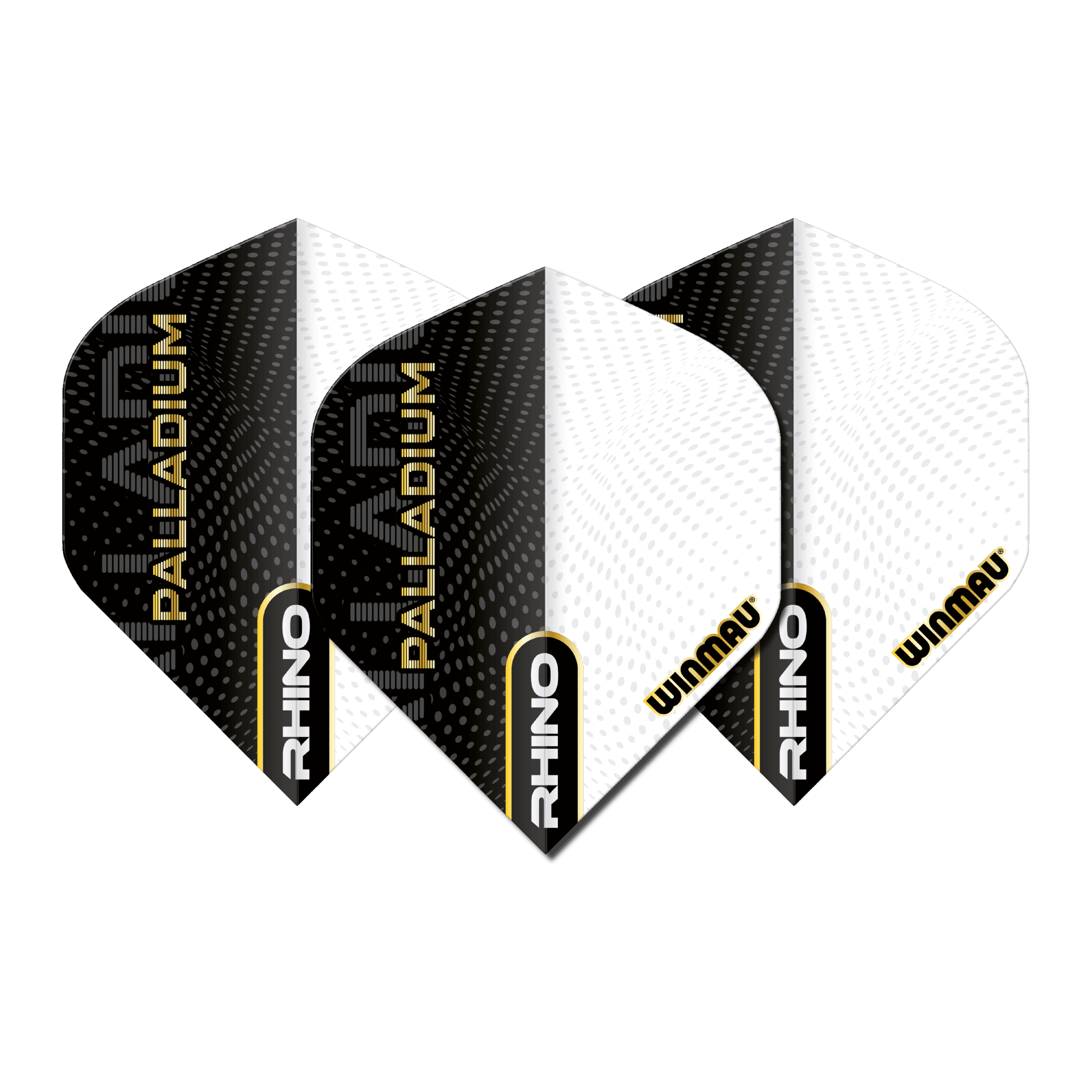 Winmau - Rhino Bílá & Černá - 100 Mikron - Letky Na Šípky - Direct Darts - 1