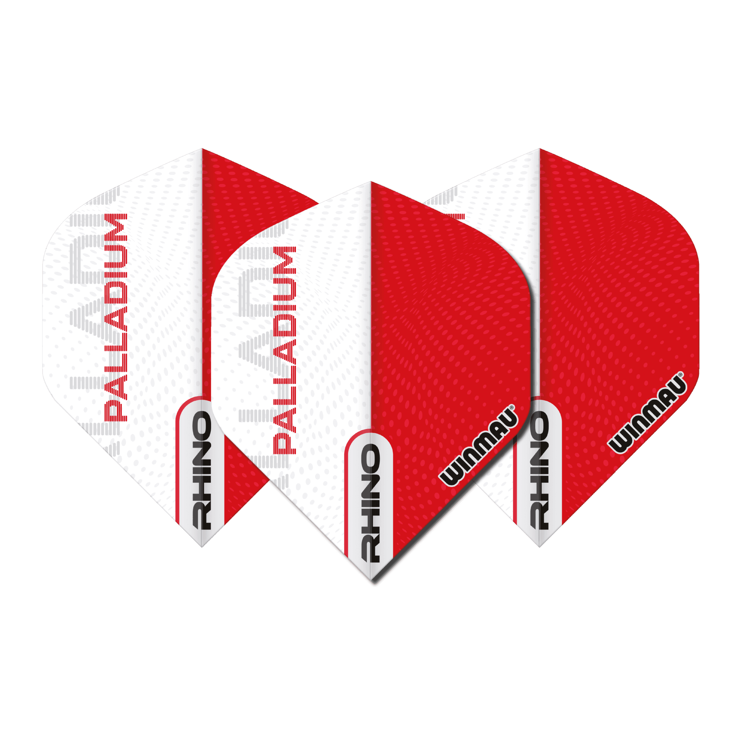 Winmau - Rhino Bílá & Červená - 100 Mikron - Letky Na Šípky - Direct Darts - 1