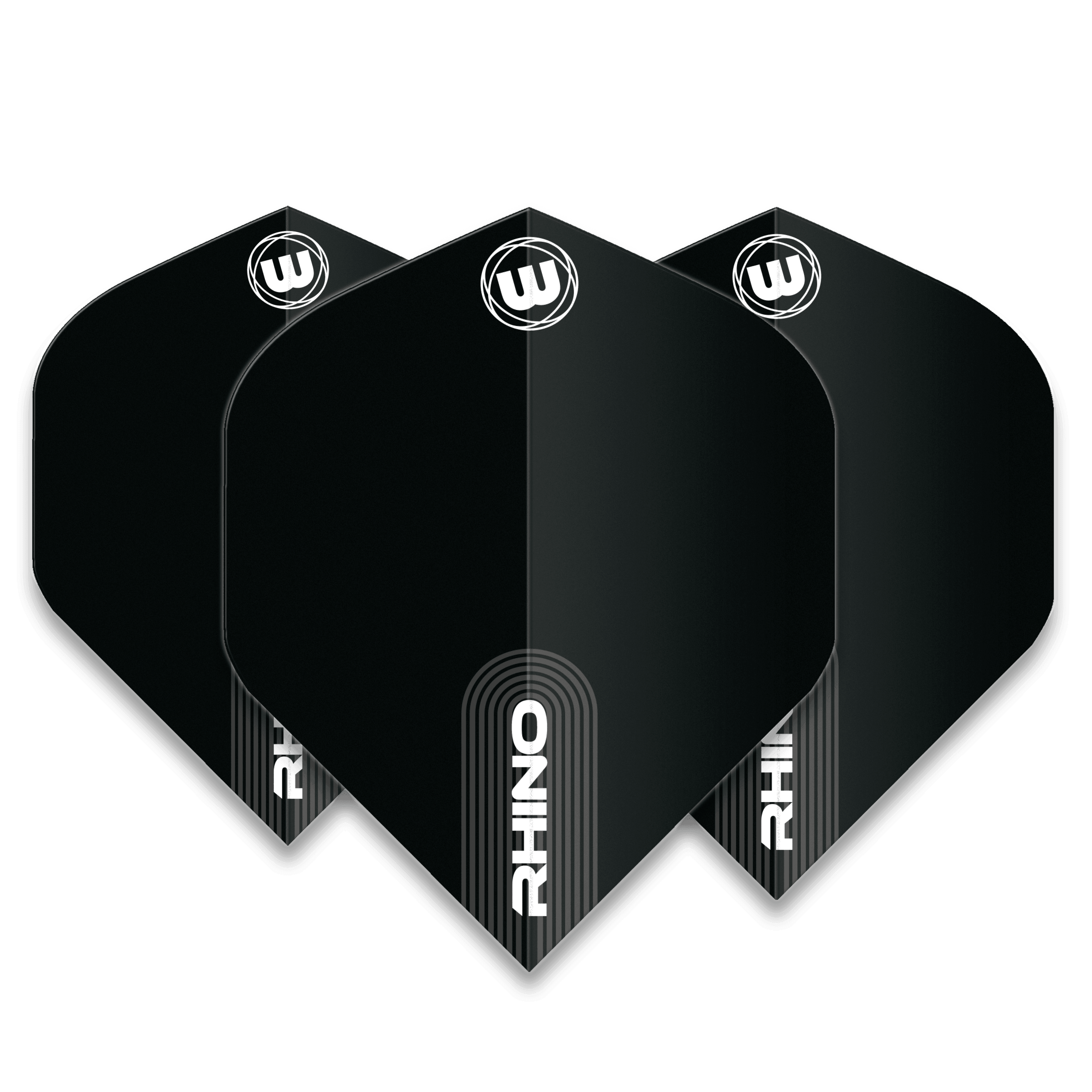 Winmau - Rhino Černá Extra Hrubý Standard - 100 Mikron - Letky Na Šípky - Direct Darts - 1