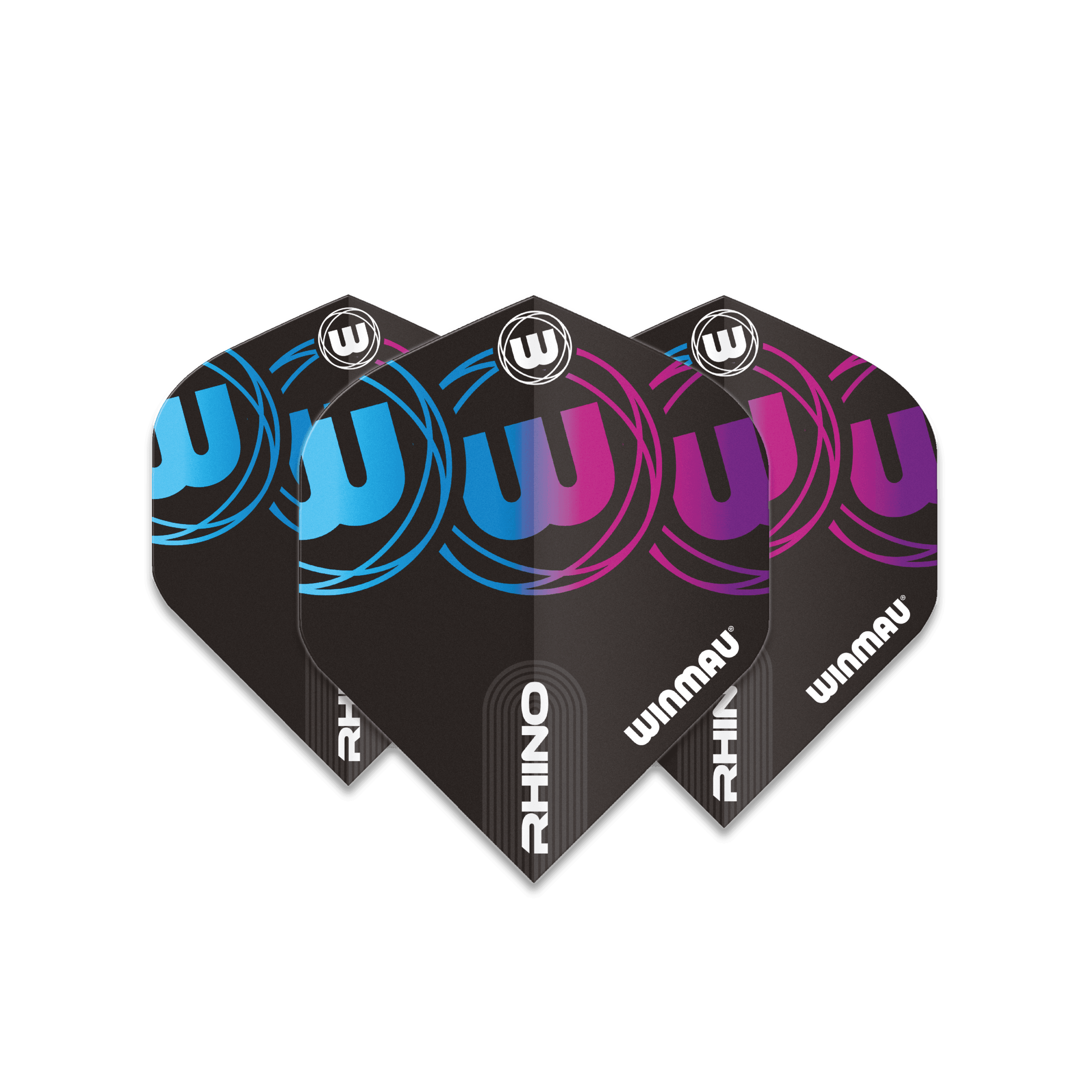 Winmau - Rhino Modrá & Fialová - 100 Mikron - Letky Na Šípky - Direct Darts - 1