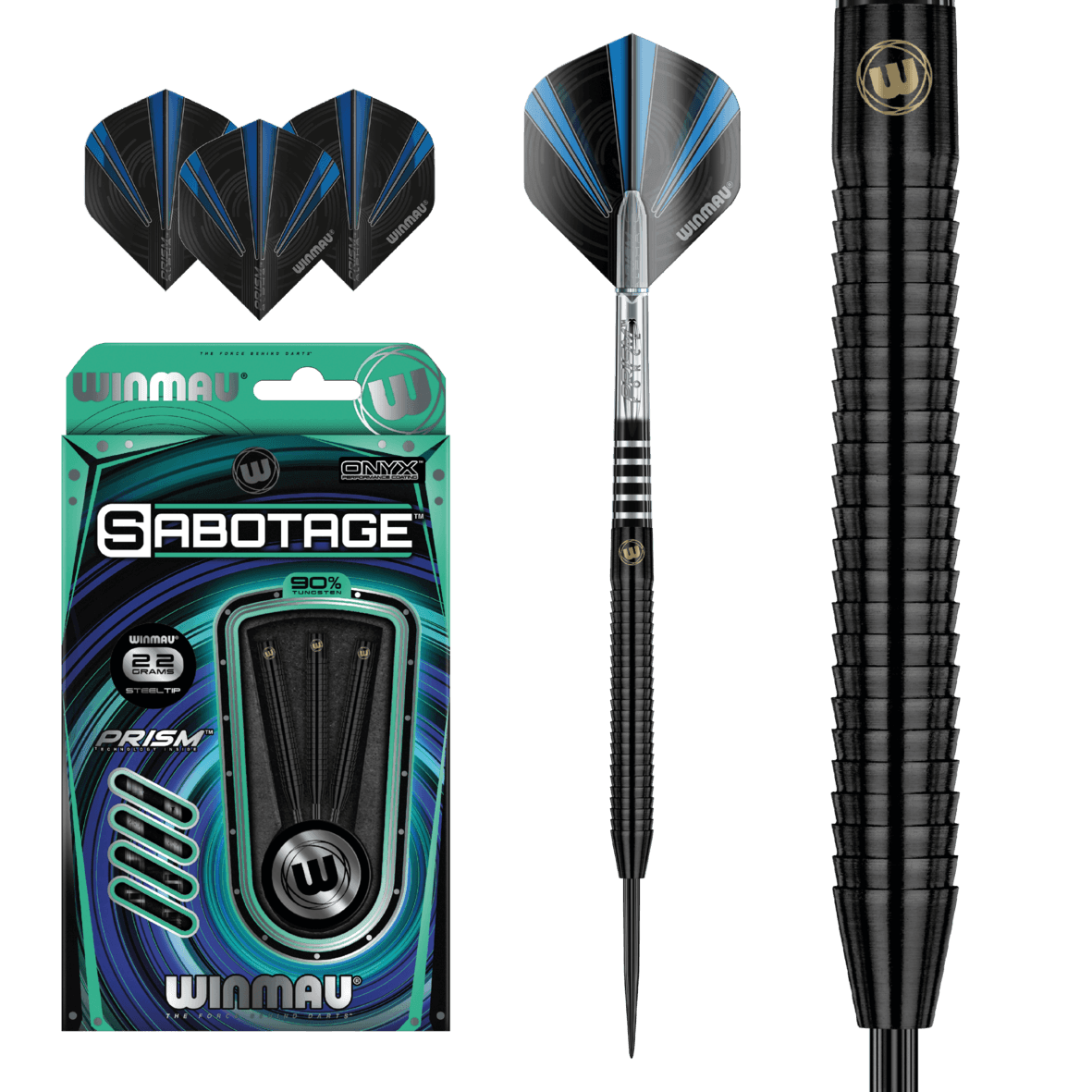 Winmau - Sabotage Onyx 90% - Steel Šípky - Direct Darts - 2