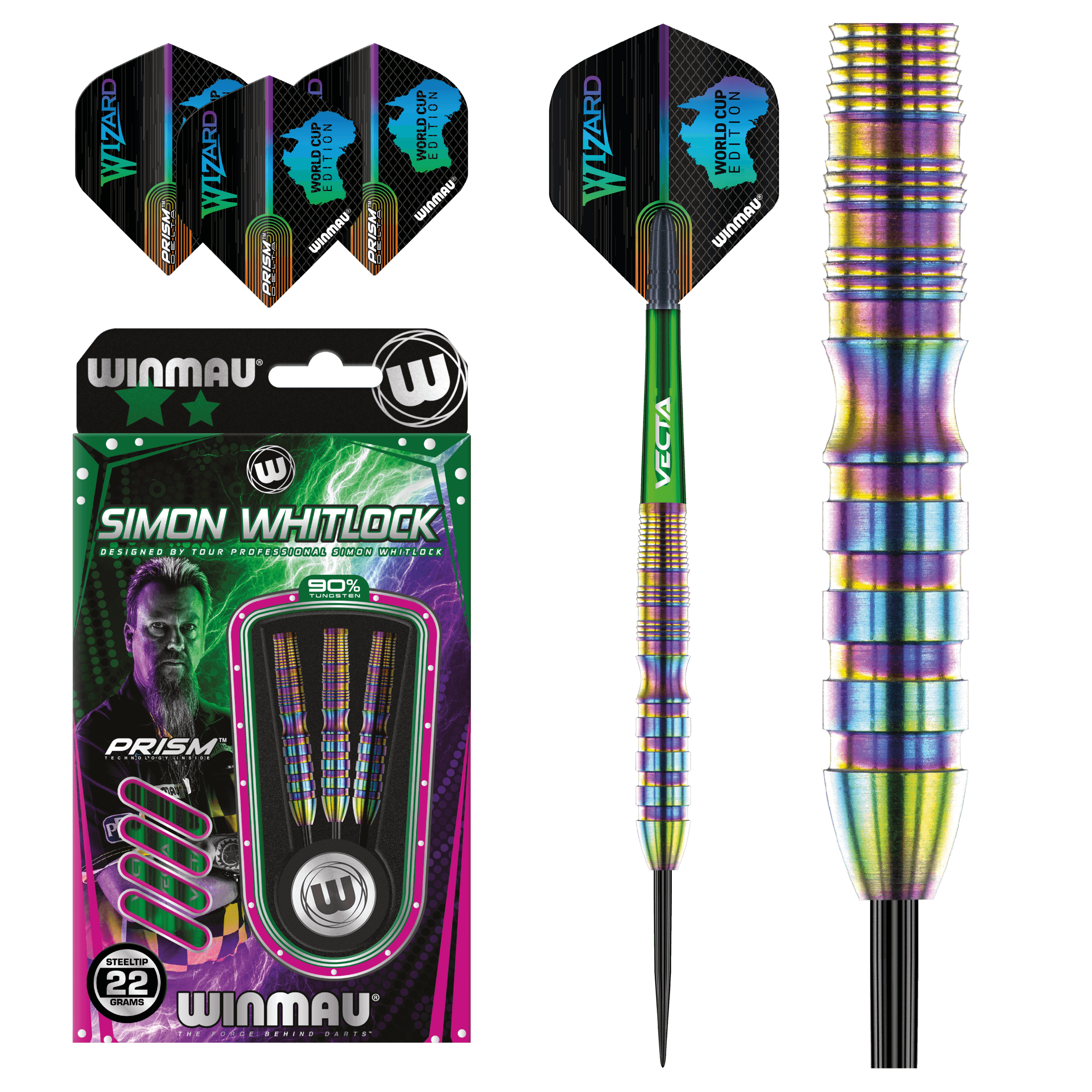 Winmau - Simon Whitlock World Cup Edition 90% - Steel Šípky - Direct Darts - 2