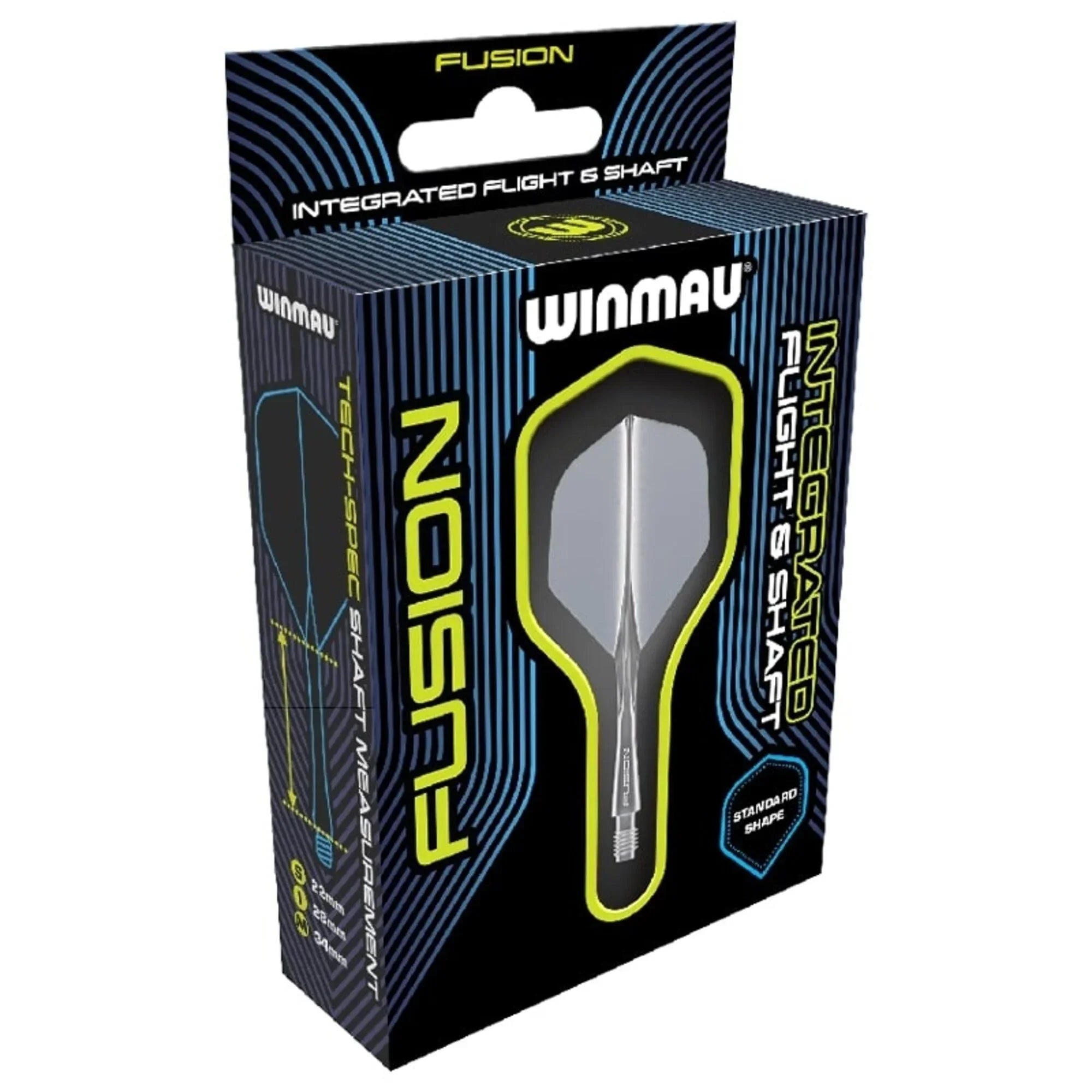 Winmau - Fusion - Šedá - No2 - Jednodílný Násadky/Letky Na Šípky - Direct Darts - 4