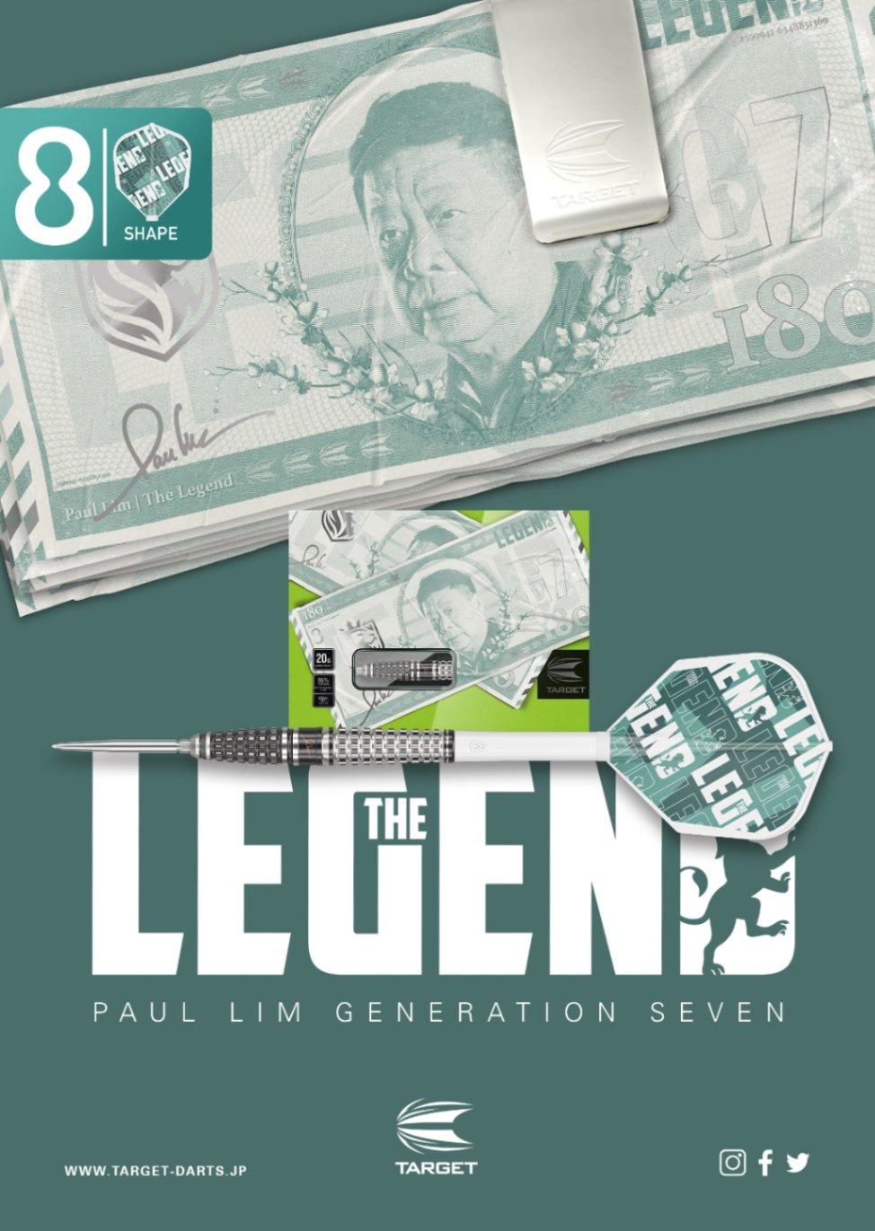 Target Japan - Paul Lim The Legend Gen 7 - 95% - Steel Šipky - Direct Darts - 4