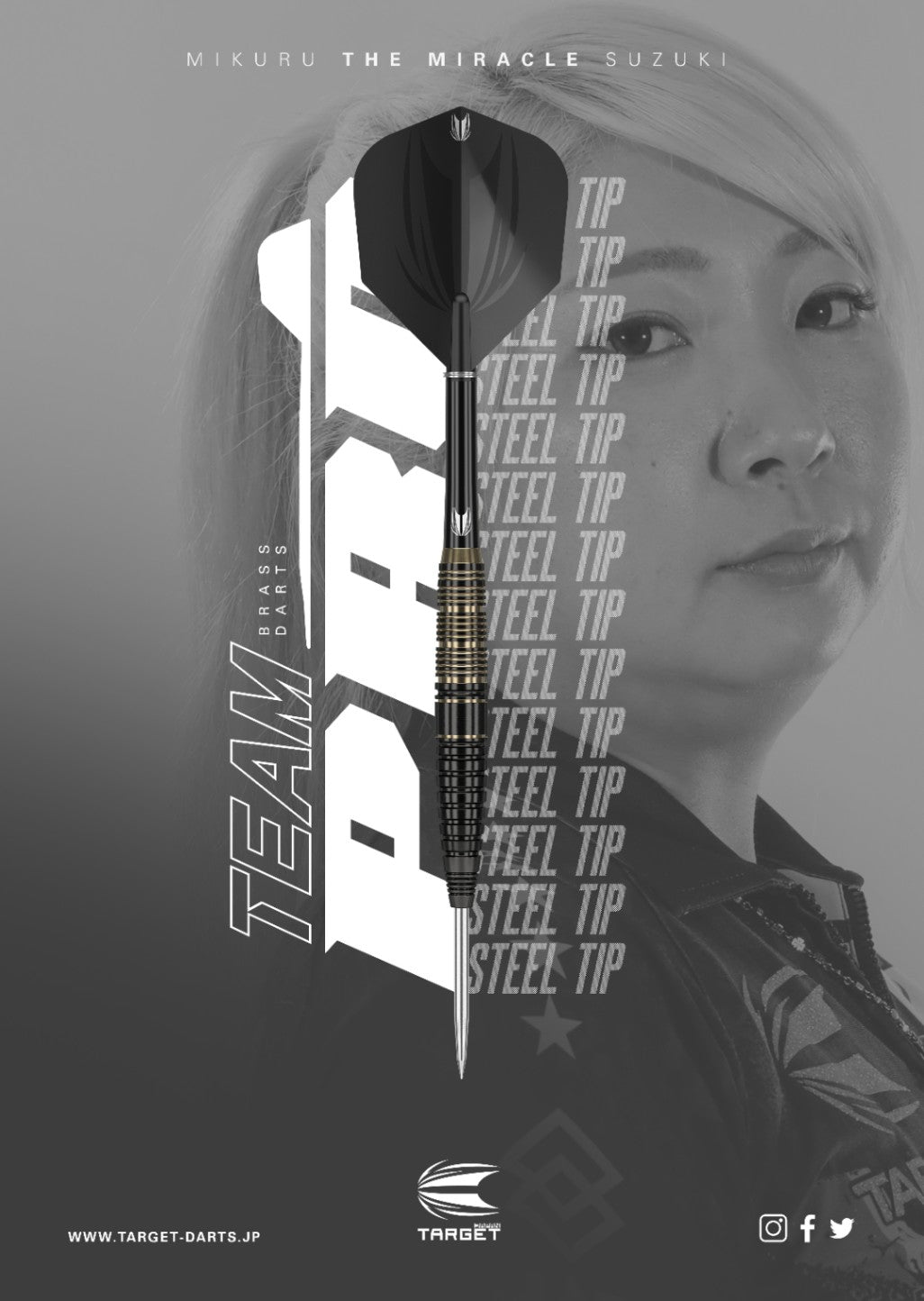 Target Japan - Team Pro Mikuru Suzuki Miracle - Brass - Steel Šipky - Direct Darts - 2