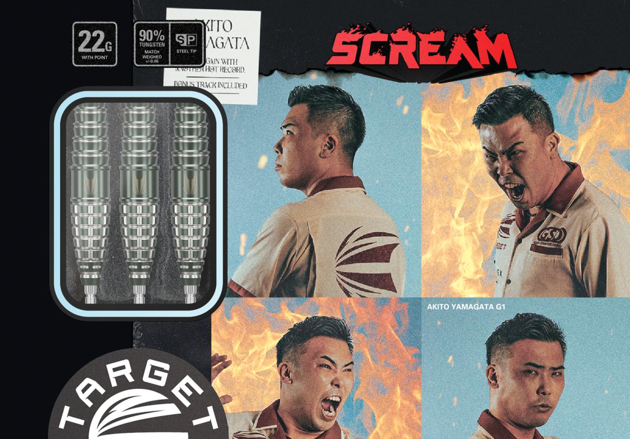 Target Japan - Prime Series Scream - 90% - Steel Šipky - Direct Darts - 3