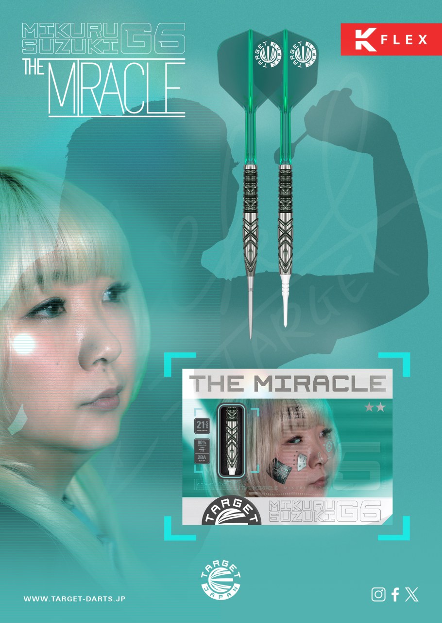 Target Japan - The Miracle Gen6 - 90% - Steel Šipky - Direct Darts - 4