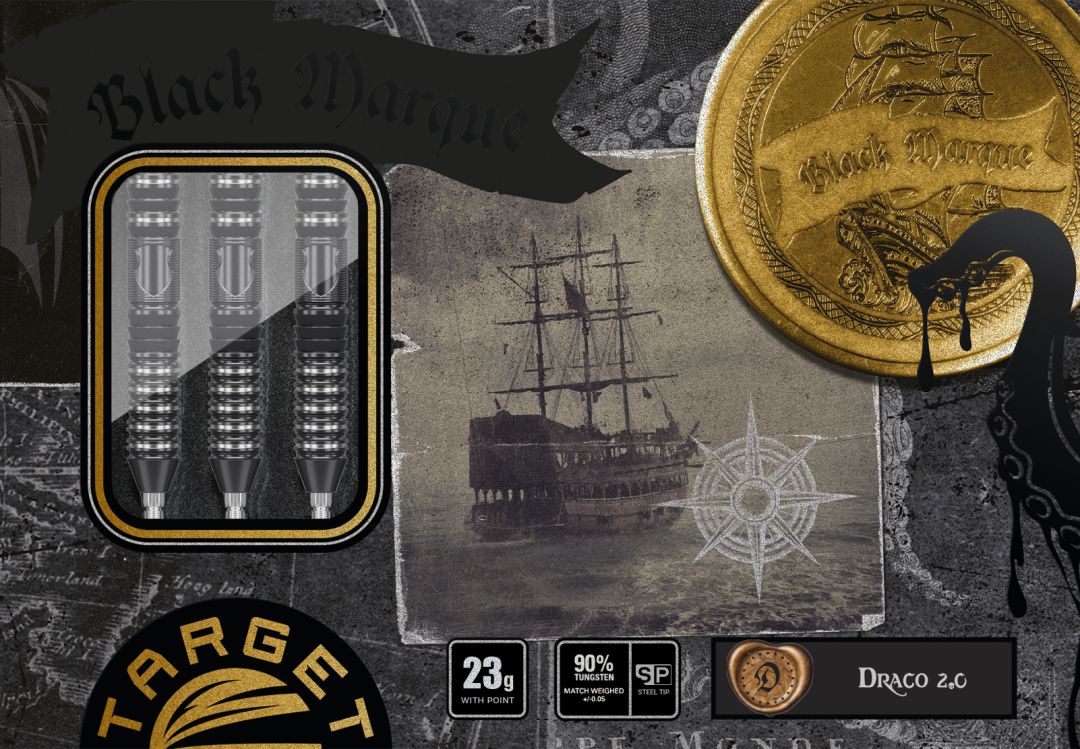 Target Japan - Black Marque Heracles - 90% - Steel Šipky - Direct Darts - 3
