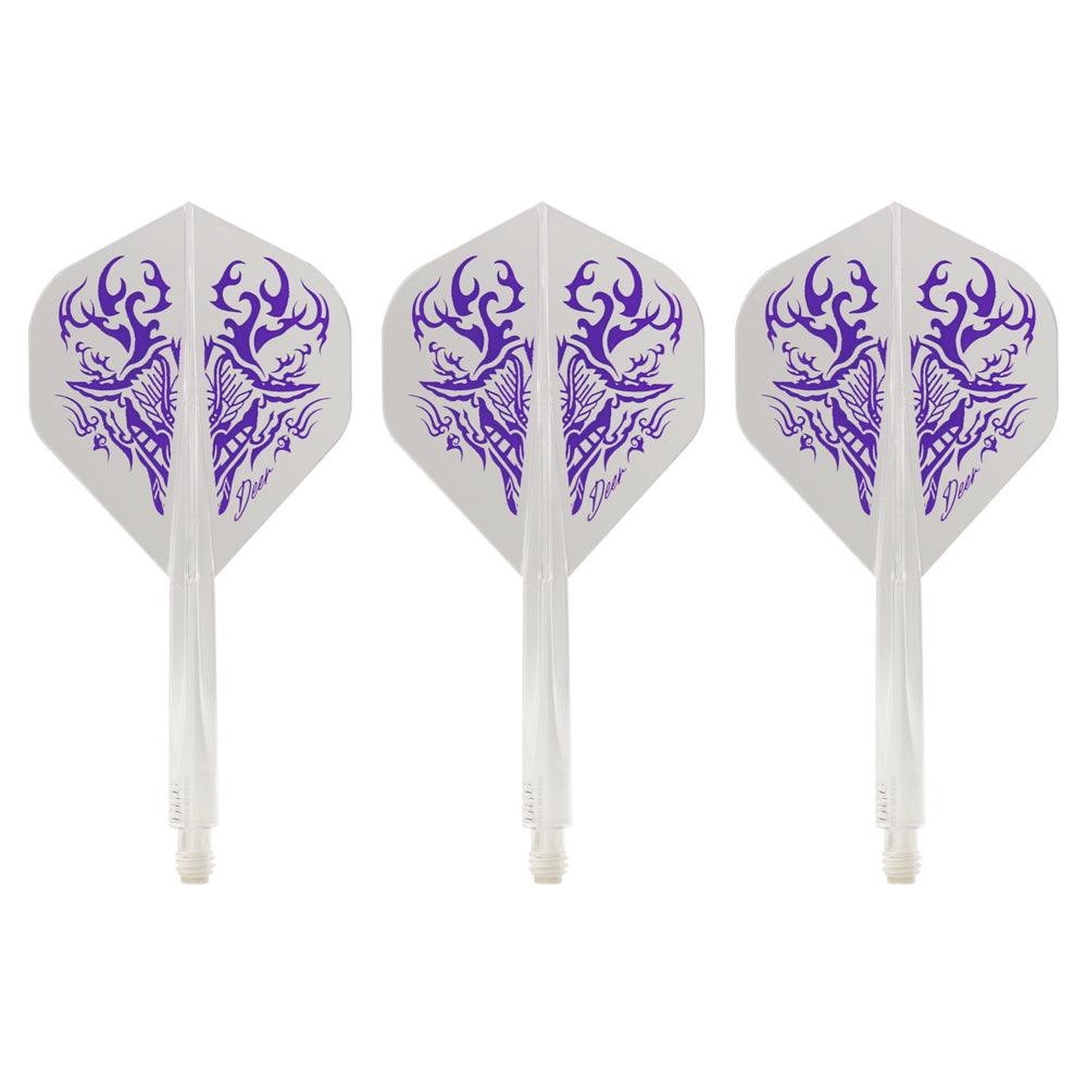 Condor - Axe Deer - Průhledná - No2 - Jednodílný Násadky/Letky Na Šípky - Direct Darts - 1