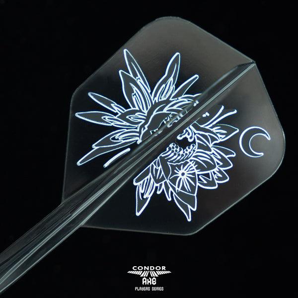 Condor - Axe Gekkabijin - Průhledná Černá - No2 - Jednodílný Násadky/Letky Na Šípky - Direct Darts - 2