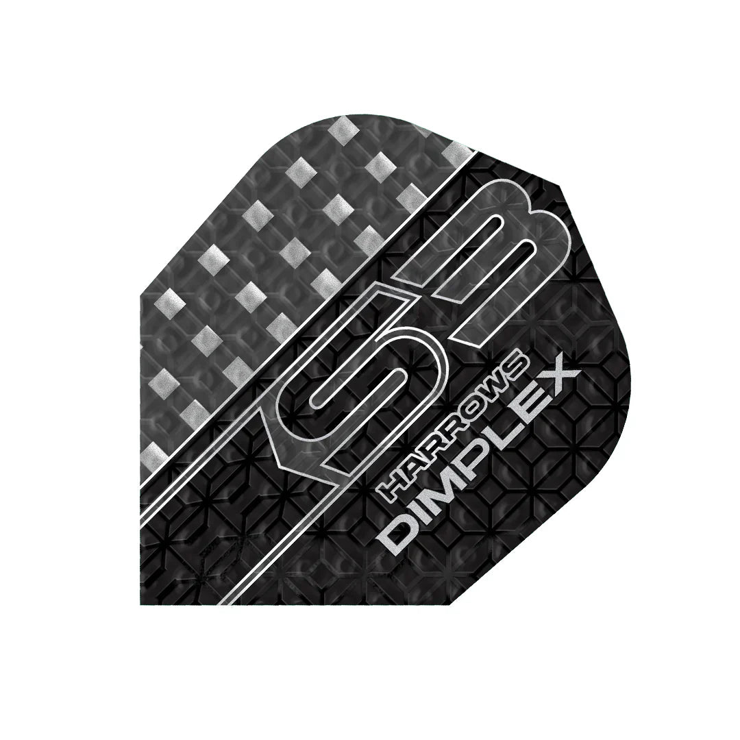 Harrows - Dimplex S3 Černá - No6 - 100 Mikron - Letky Na Šípky - Direct Darts - 1