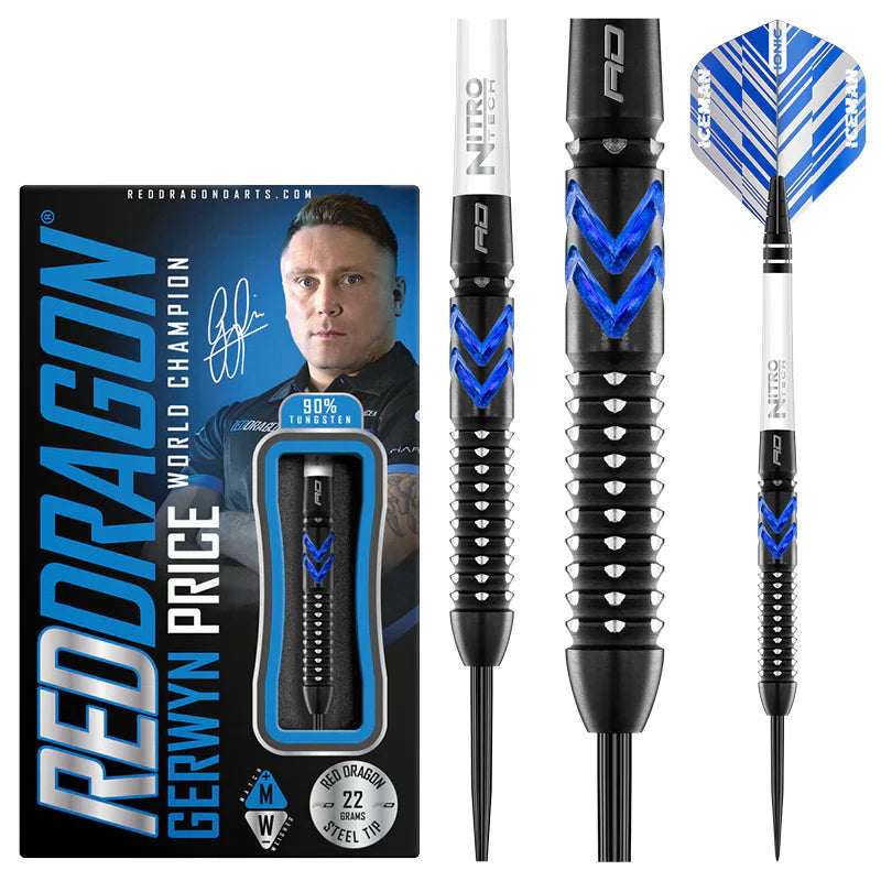 Red Dragon - Gerwyn Price Blue Ice Se - Steel Šípky - Direct Darts - 2