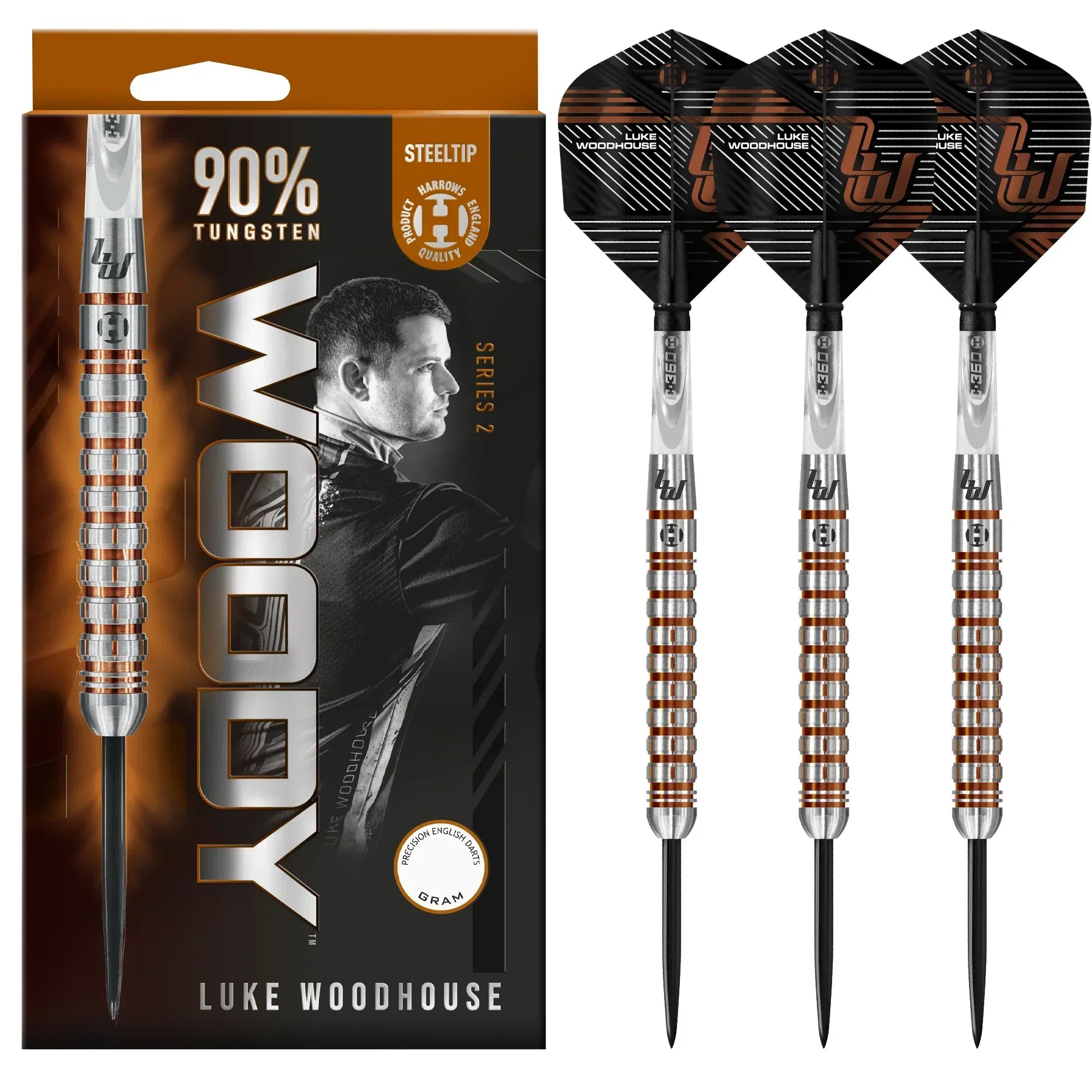 Harrows - Luke Woodhouse Series 2 90% - Steel Šípky - Direct Darts - 2
