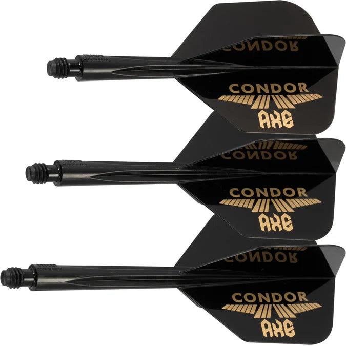 Condor - Axe Logo - Černá Zlatá - No6 - Jednodílný Násadky/Letky Na Šípky - Direct Darts - 2