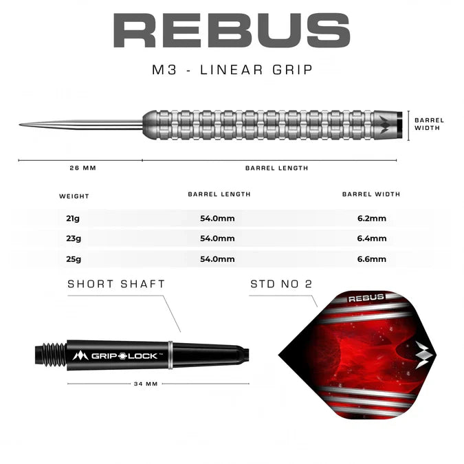 Mission - Rebus - M3 - Steel Šipky - Direct Darts - 4